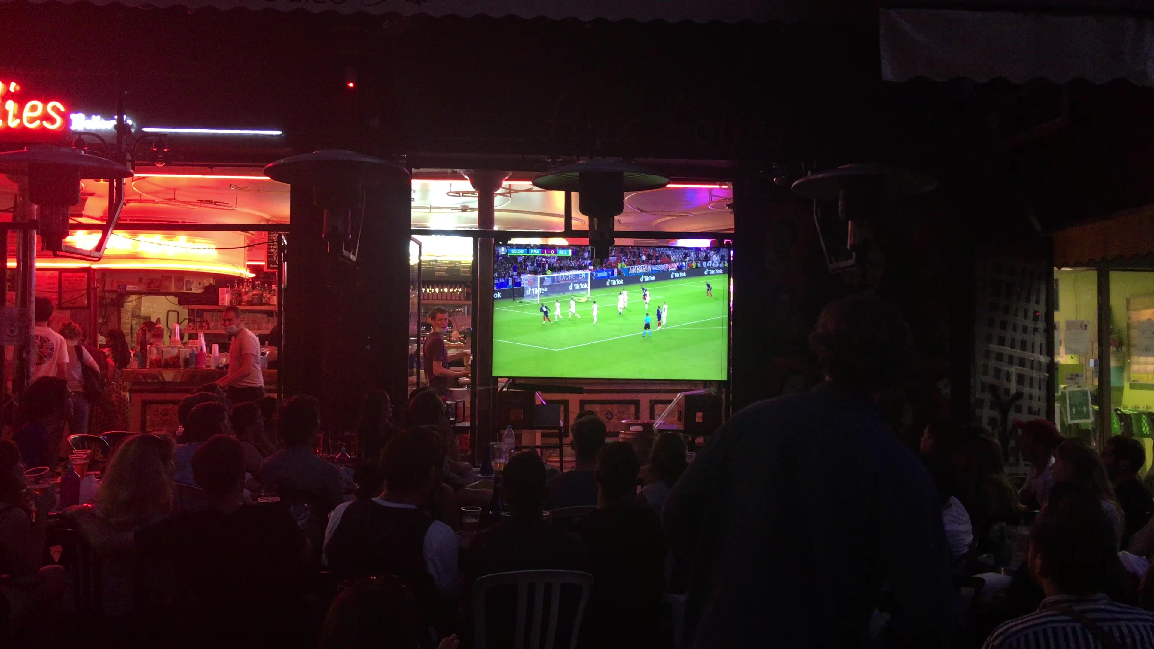 French supporters in Paris during the game France versus Germany EURO 2021