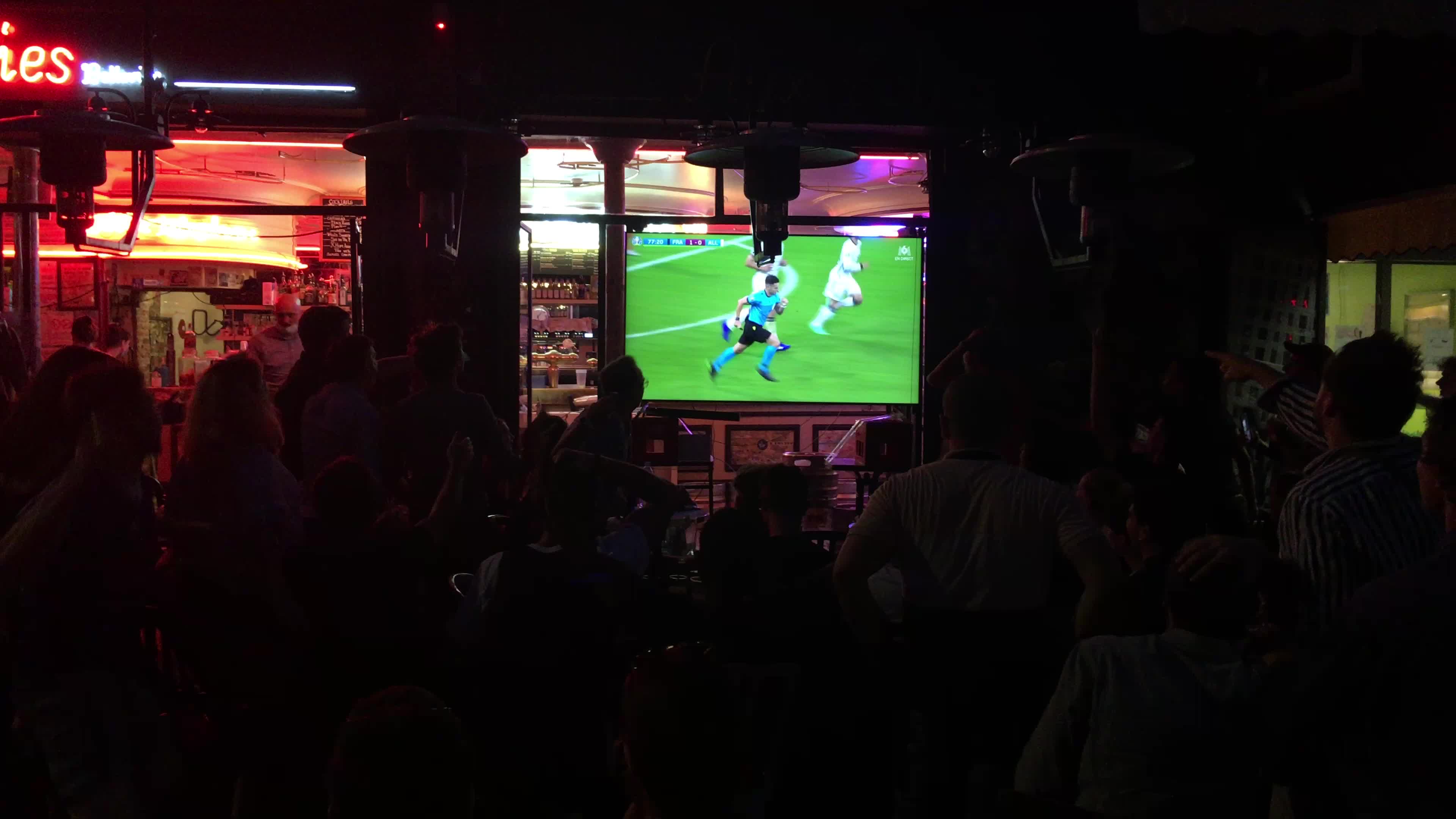 French supporters in Paris during the game France versus Germany EURO 2021