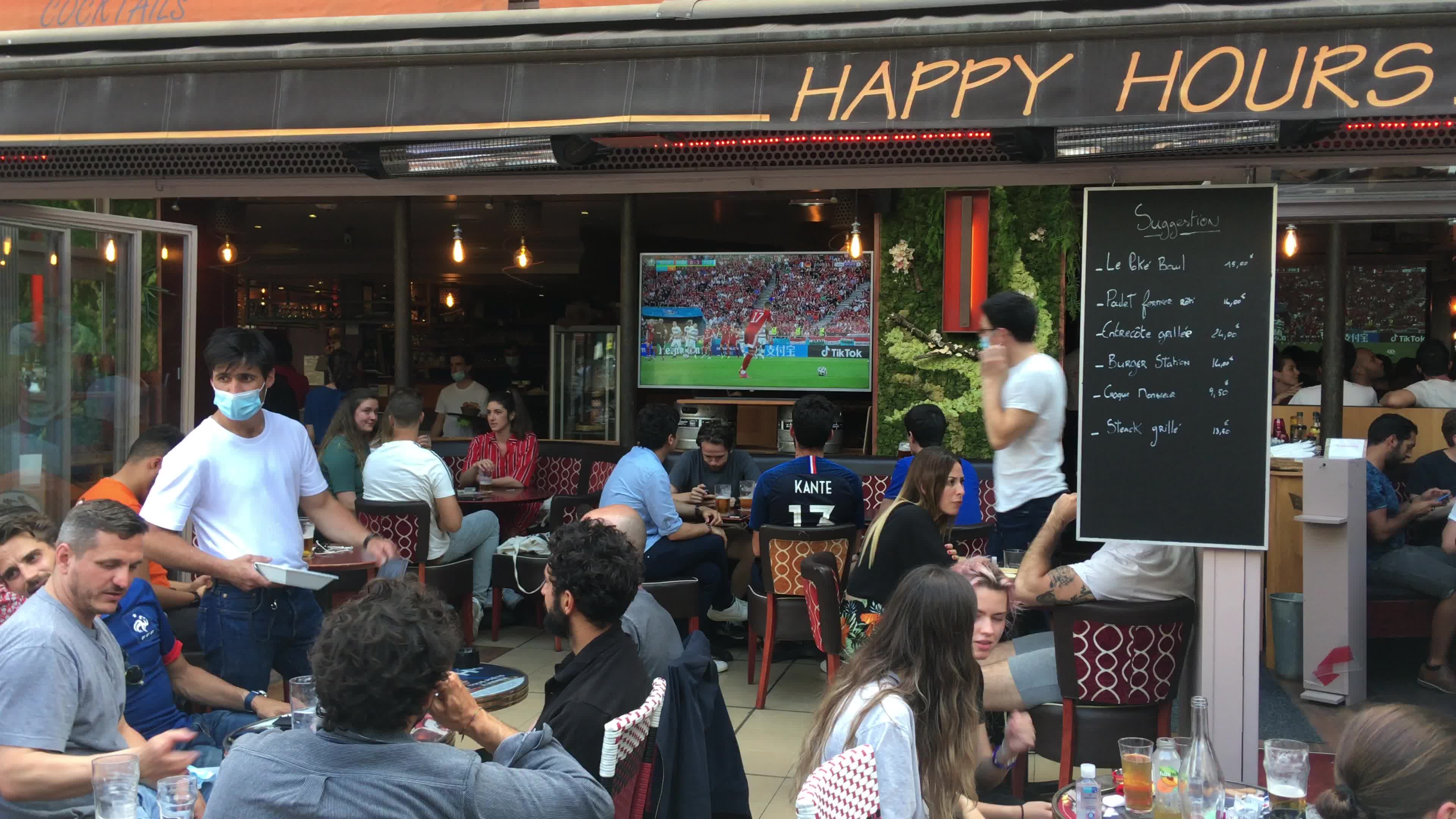French supporters in Paris during the game France versus Germany EURO 2021