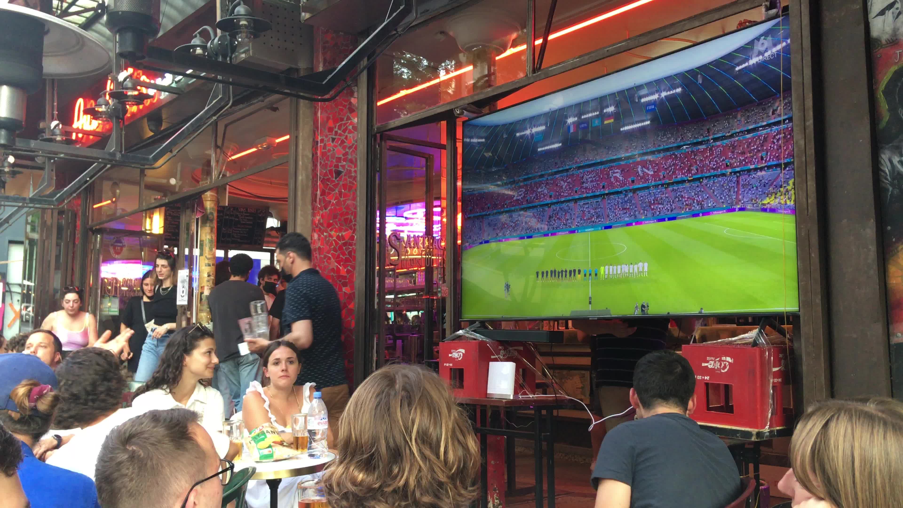 French supporters in Paris during the game France versus Germany EURO 2021