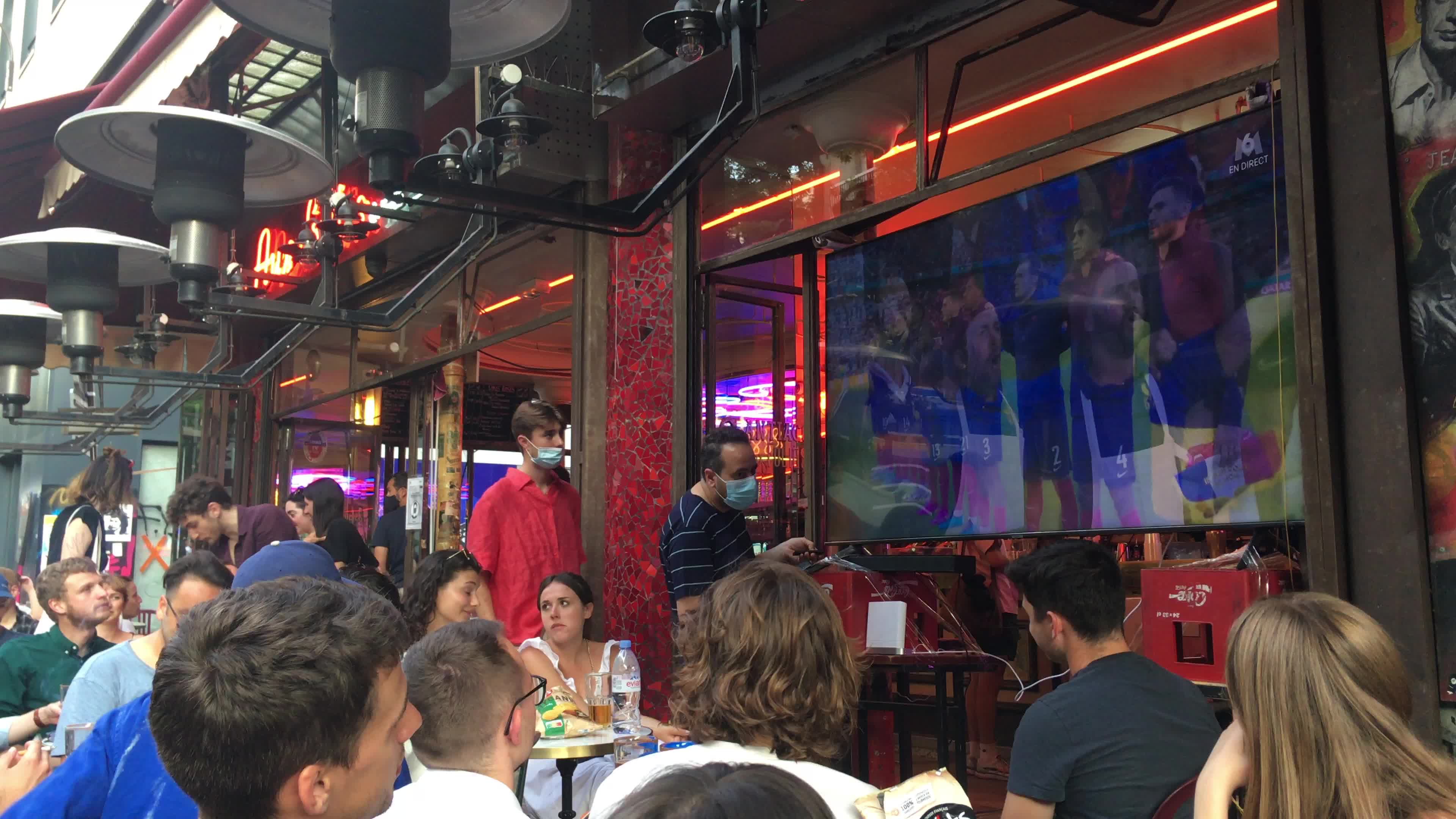 French supporters in Paris during the game France versus Germany EURO 2021