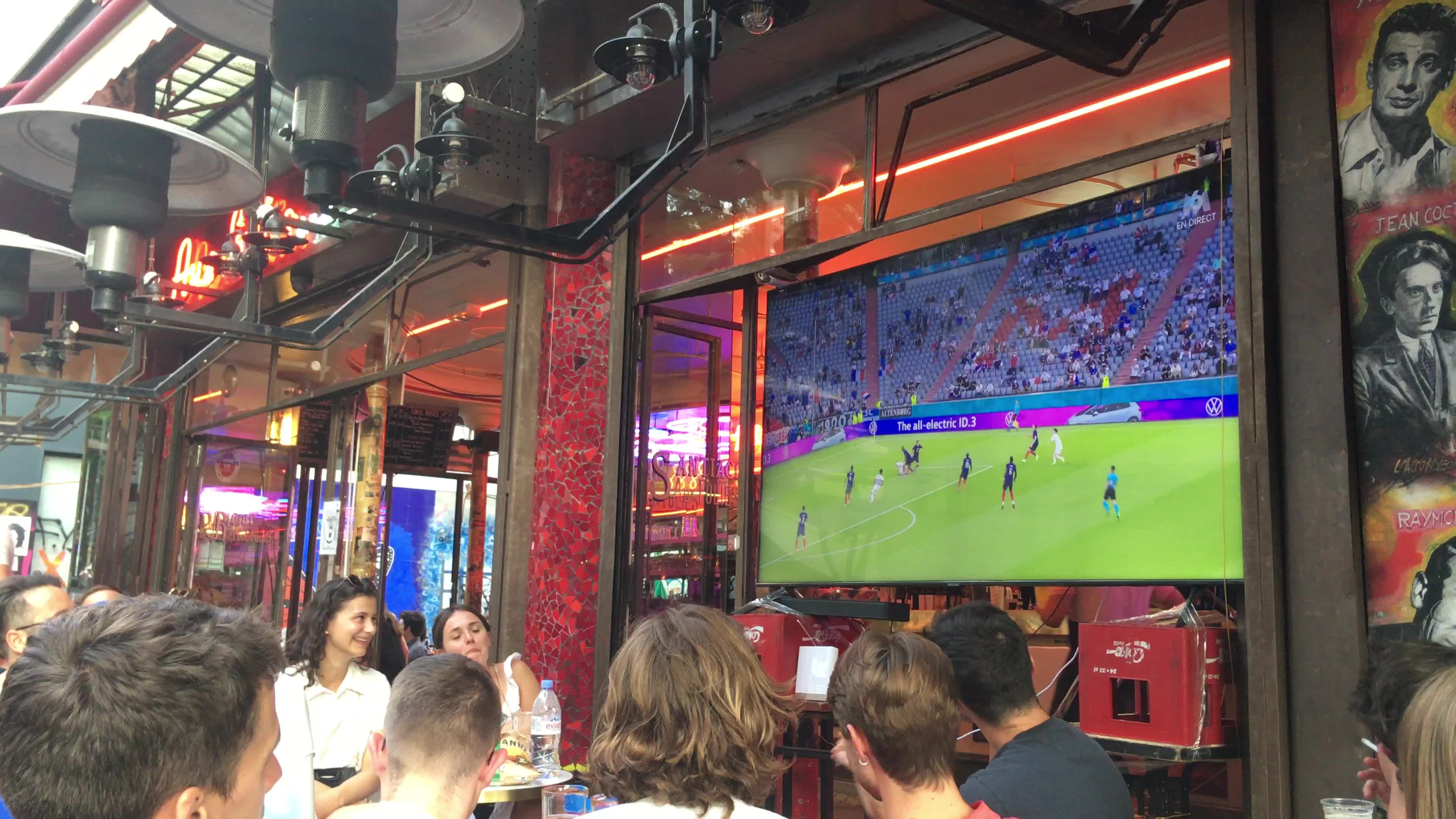 French supporters in Paris during the game France versus Germany EURO 2021
