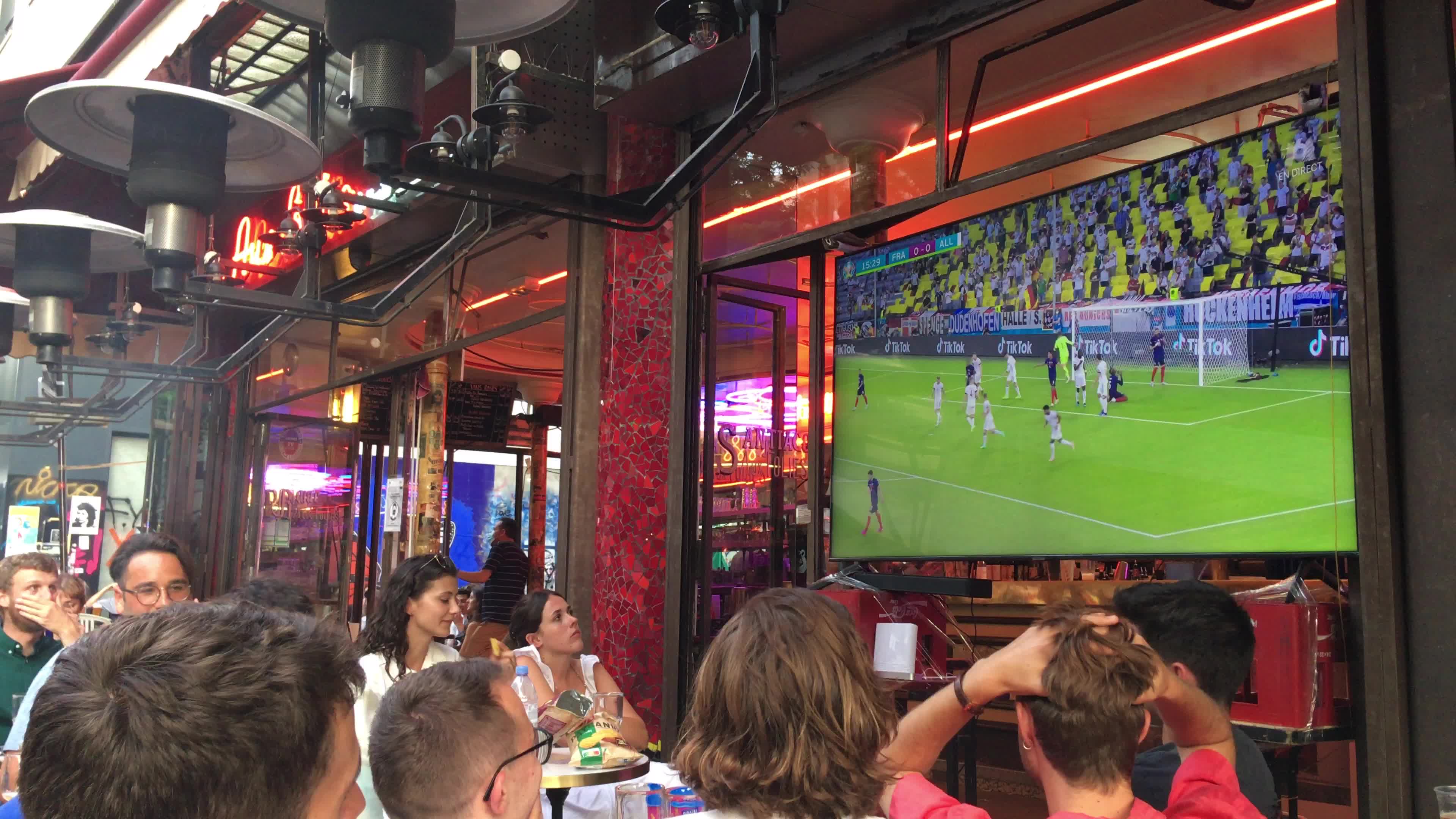 French supporters in Paris during the game France versus Germany EURO 2021