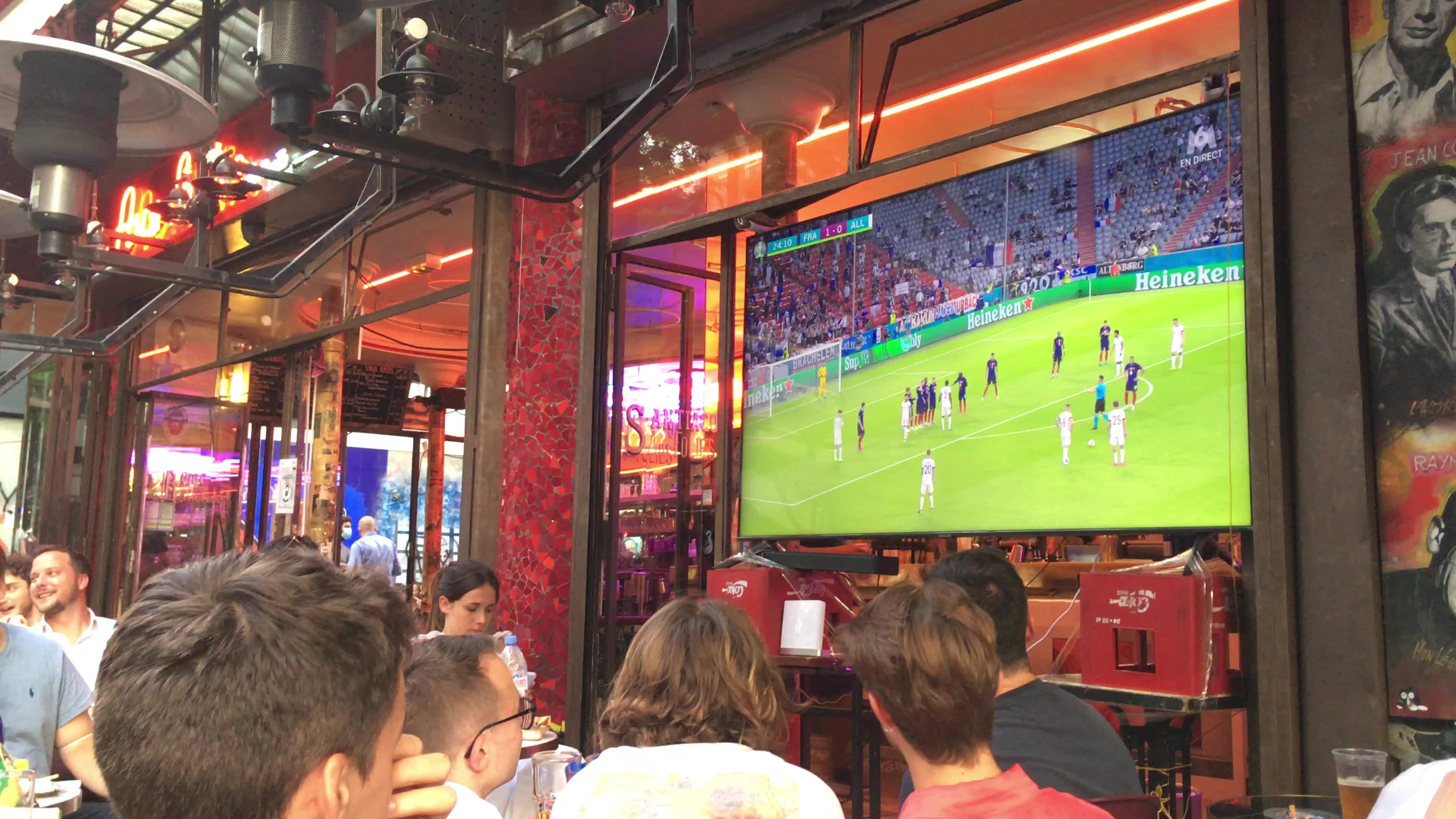French supporters in Paris during the game France versus Germany EURO 2021