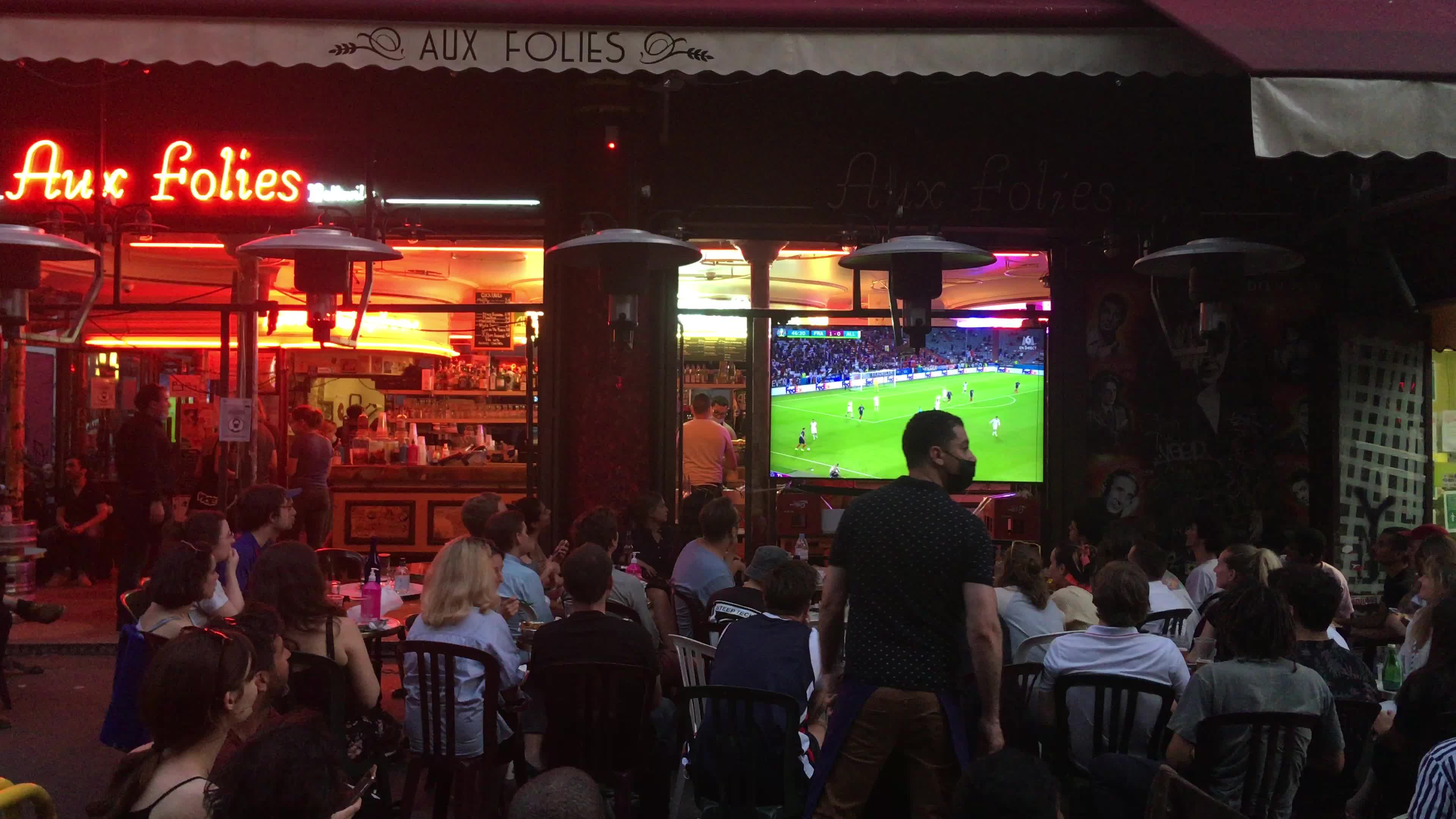 French supporters in Paris during the game France versus Germany EURO 2021