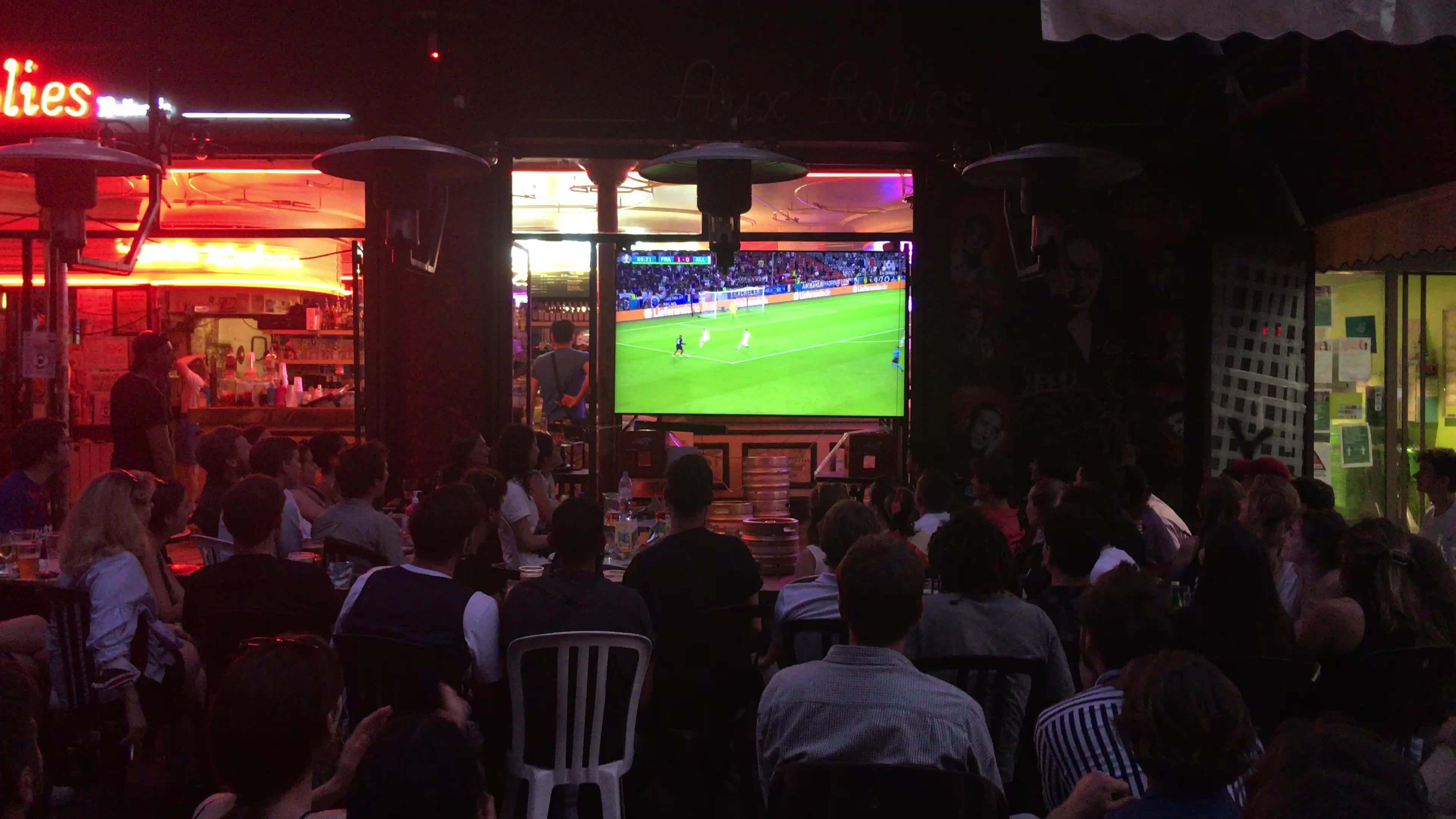 French supporters in Paris during the game France versus Germany EURO 2021