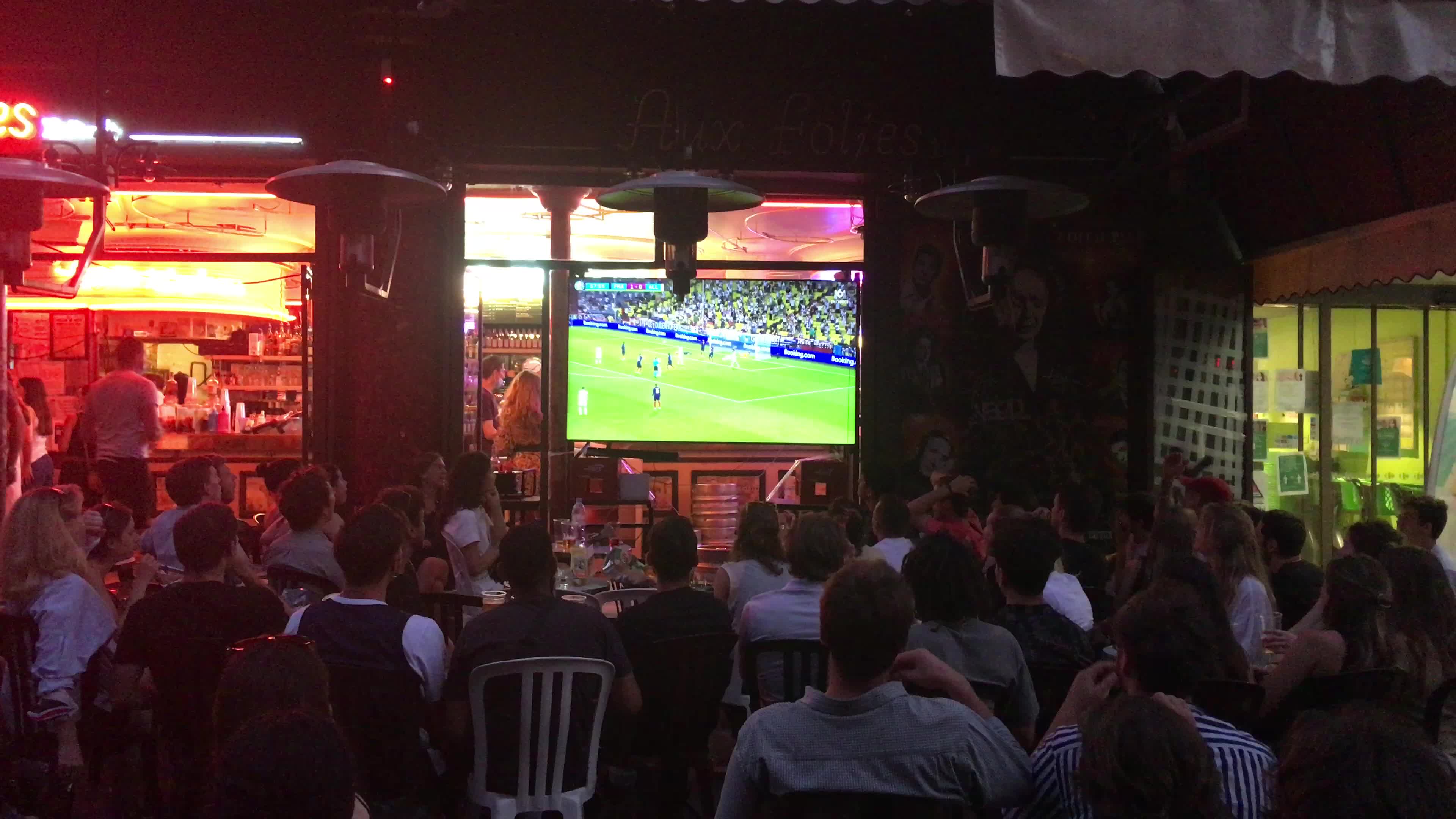 French supporters in Paris during the game France versus Germany EURO 2021