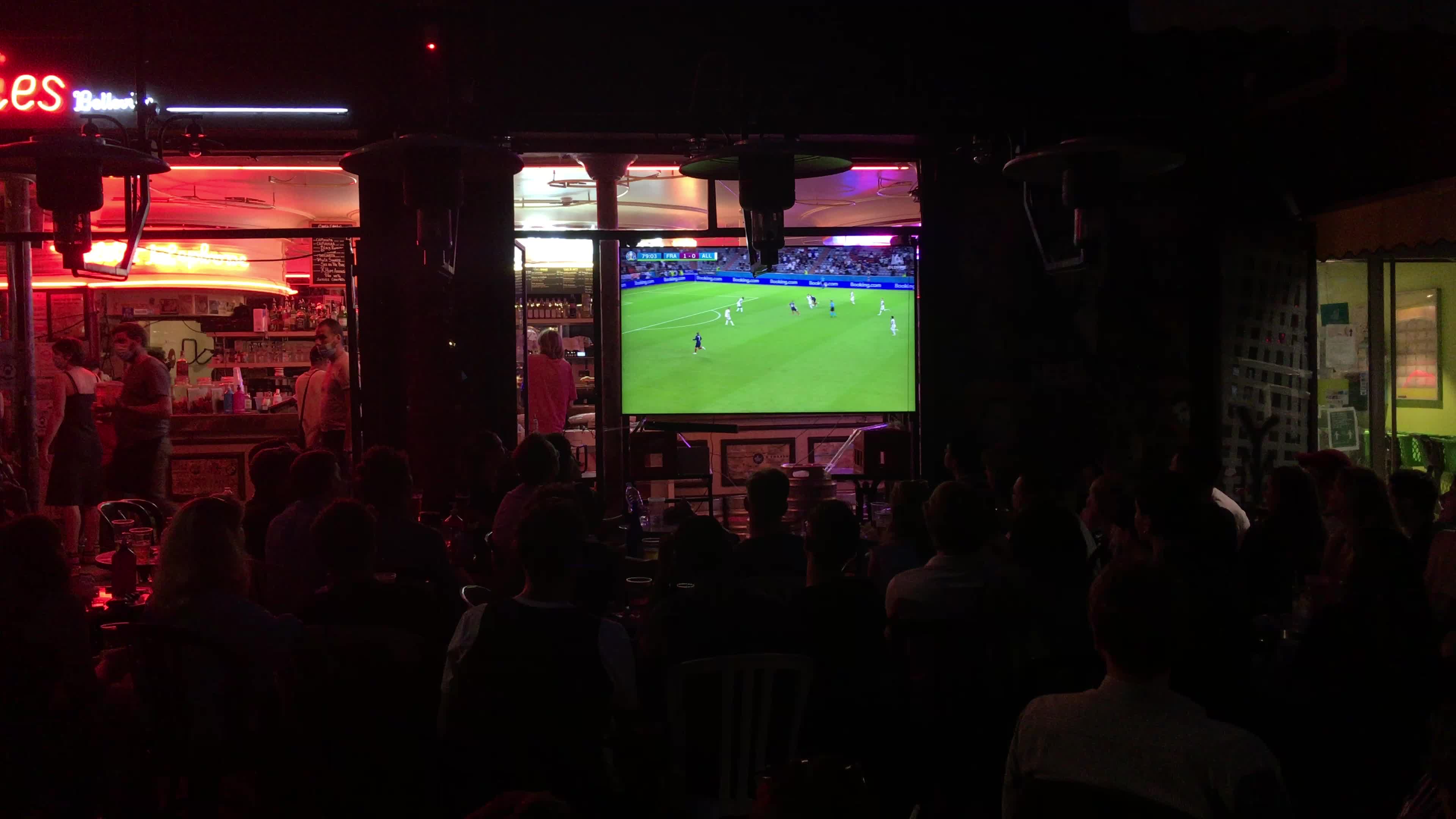 French supporters in Paris during the game France versus Germany EURO 2021