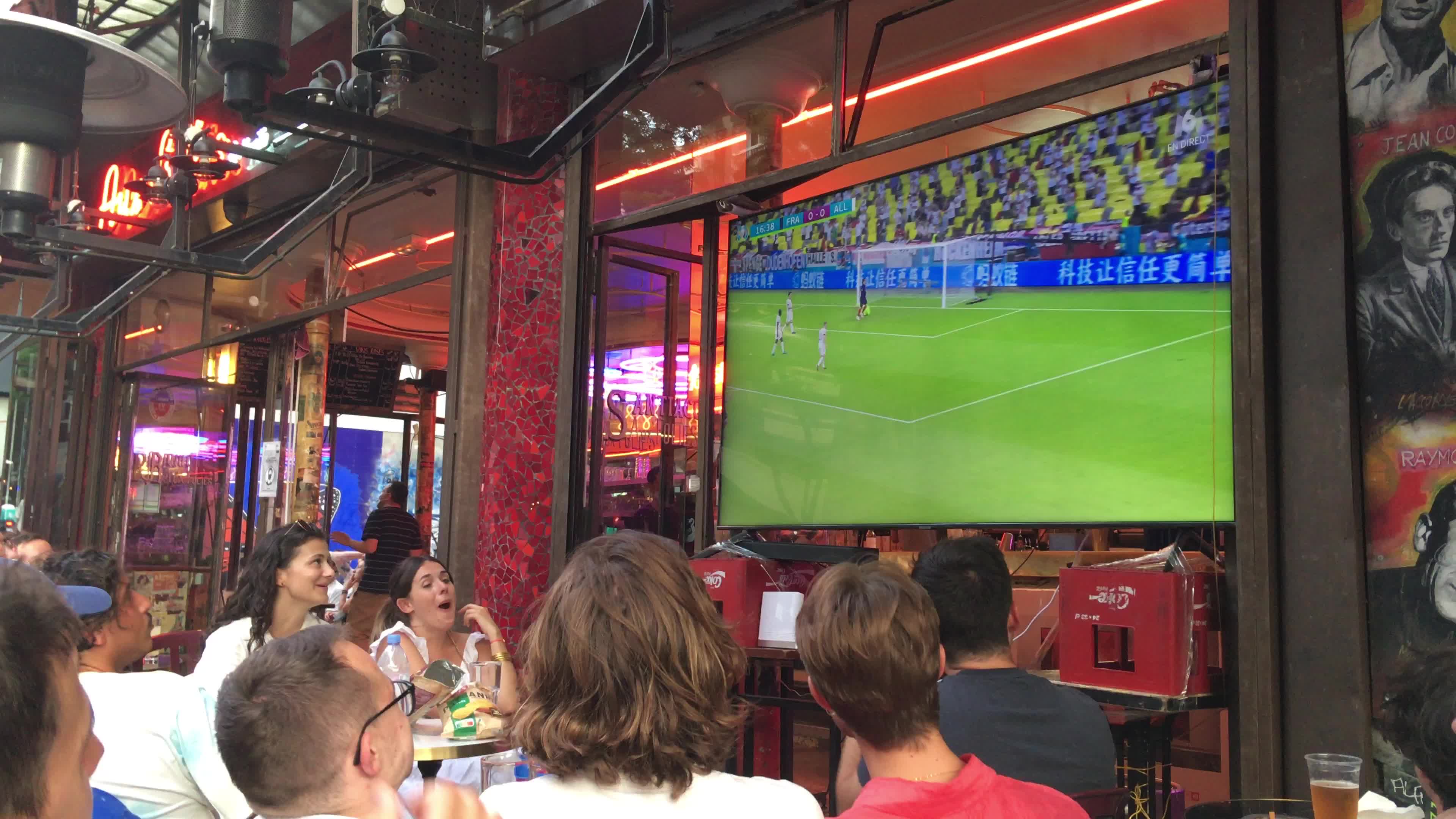 French supporters in Paris during the game France versus Germany EURO 2021