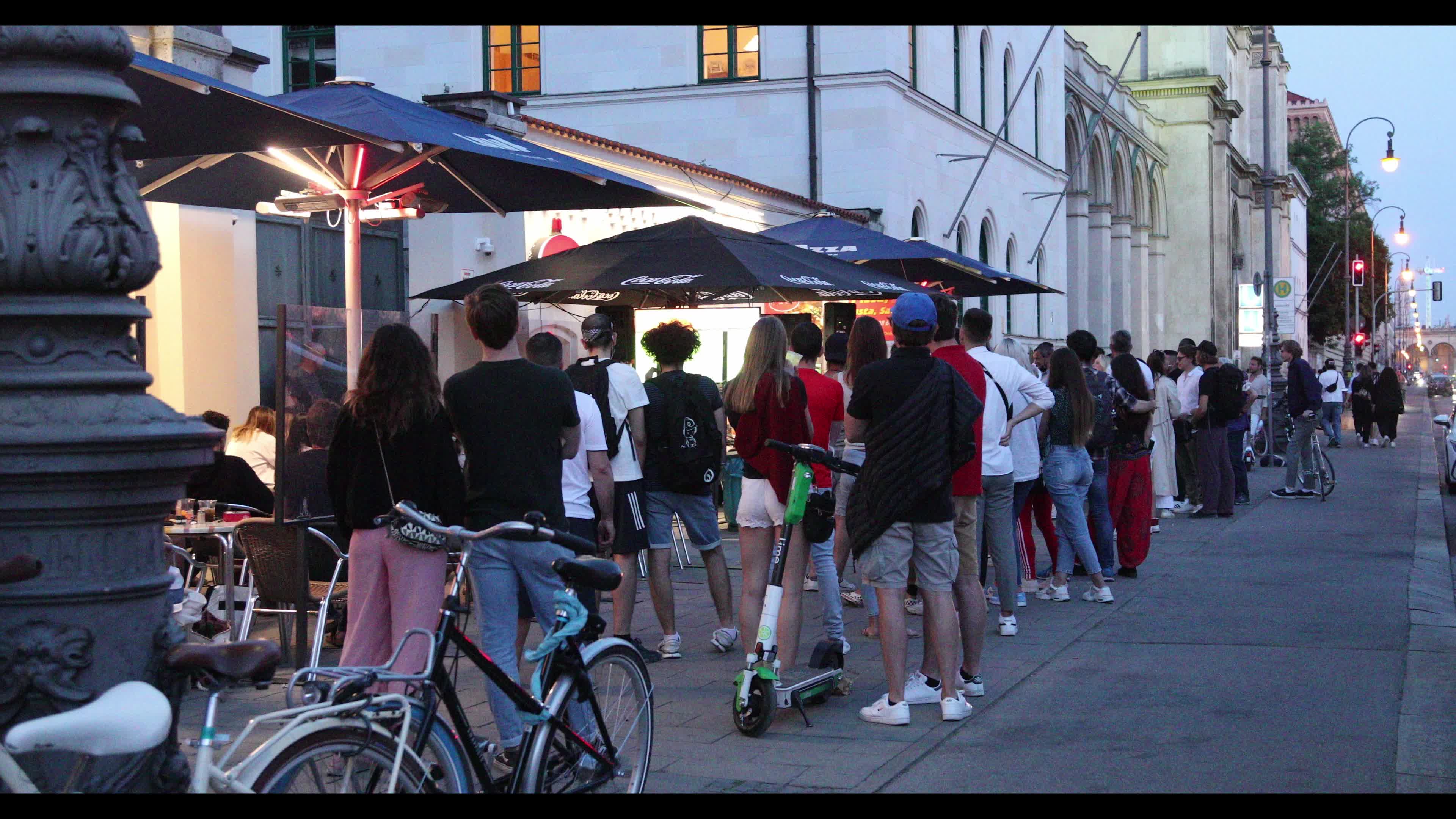Football Fans watching the Euro 2020 match Germany – France in Munich