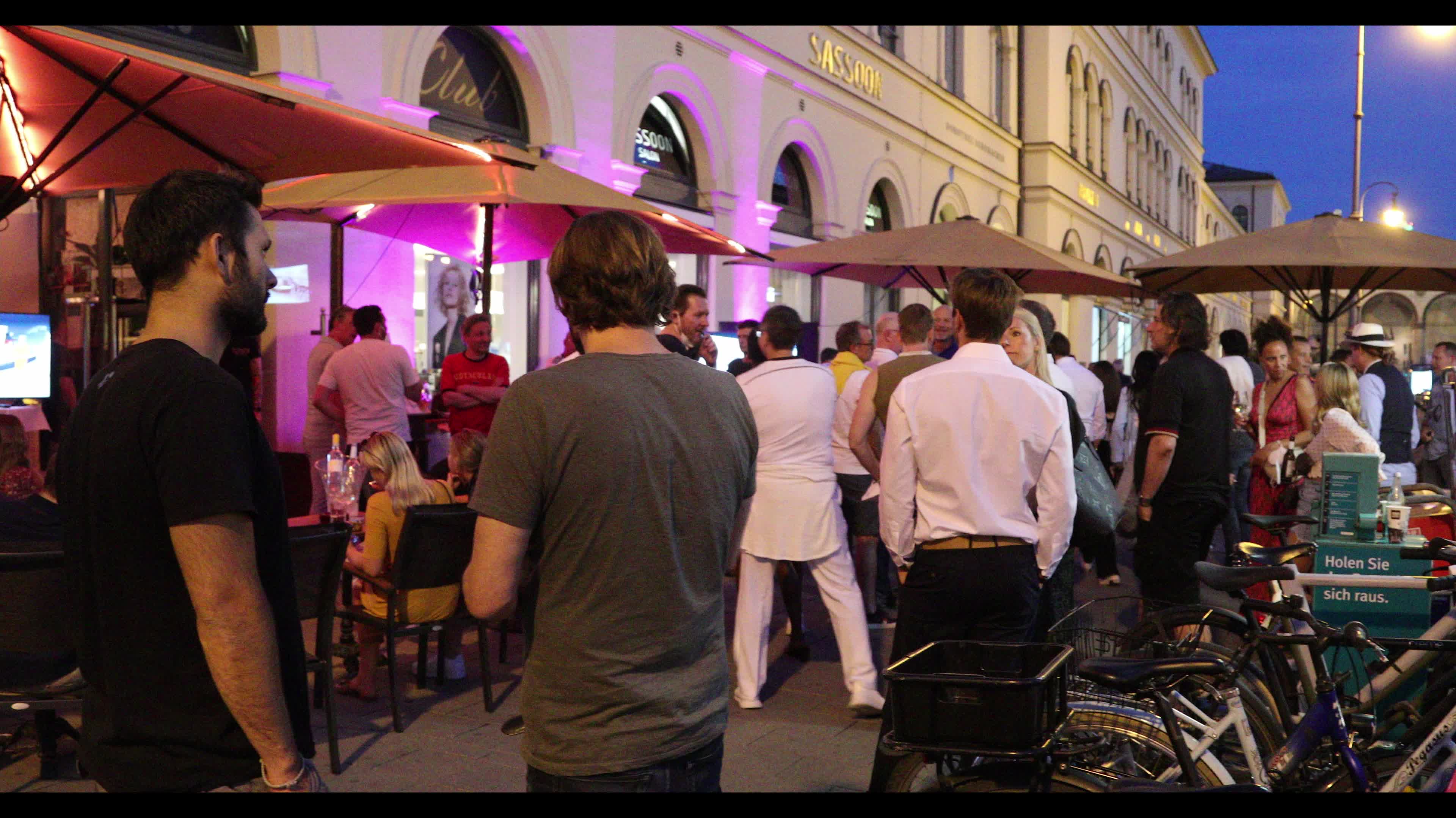 Football Fans watching the Euro 2020 match Germany – France in Munich