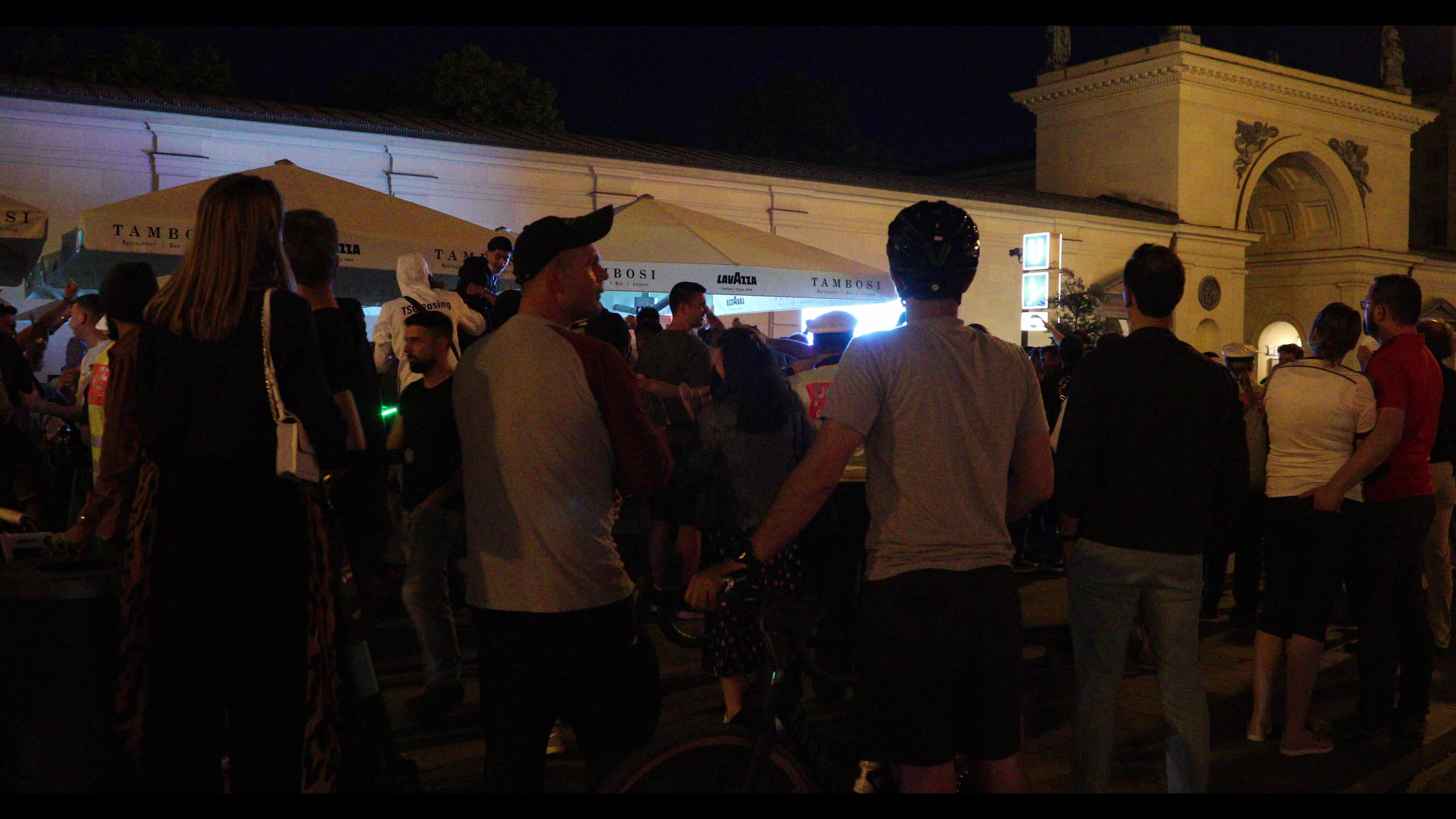 Football Fans watching the Euro 2020 match Germany – France in Munich