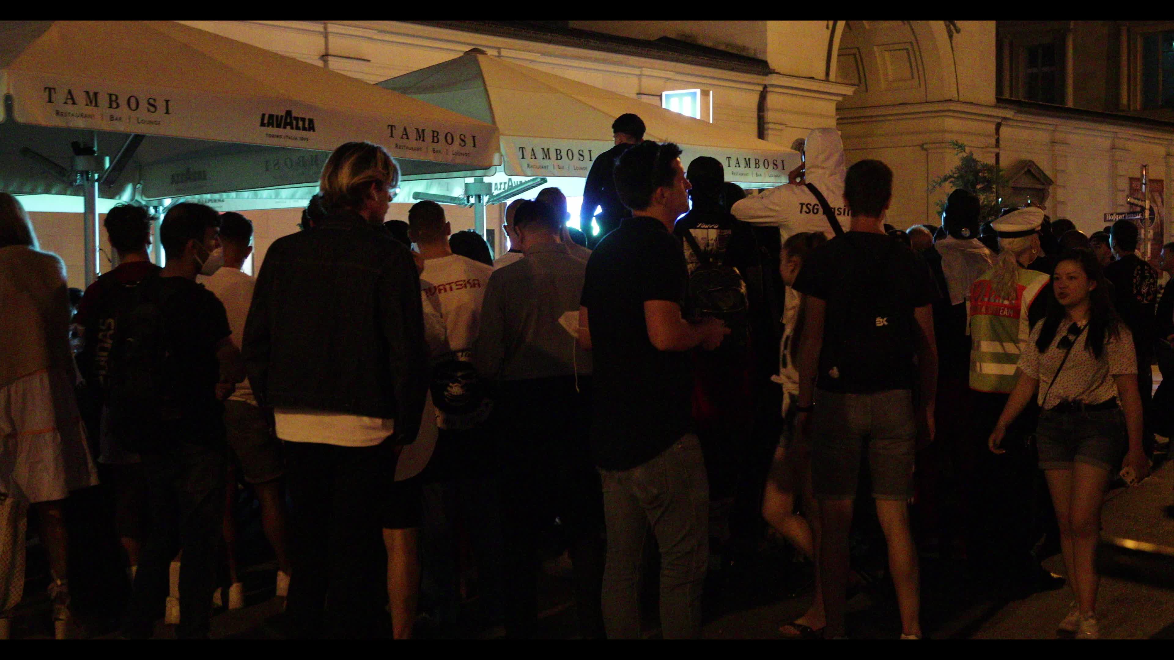Football Fans watching the Euro 2020 match Germany – France in Munich