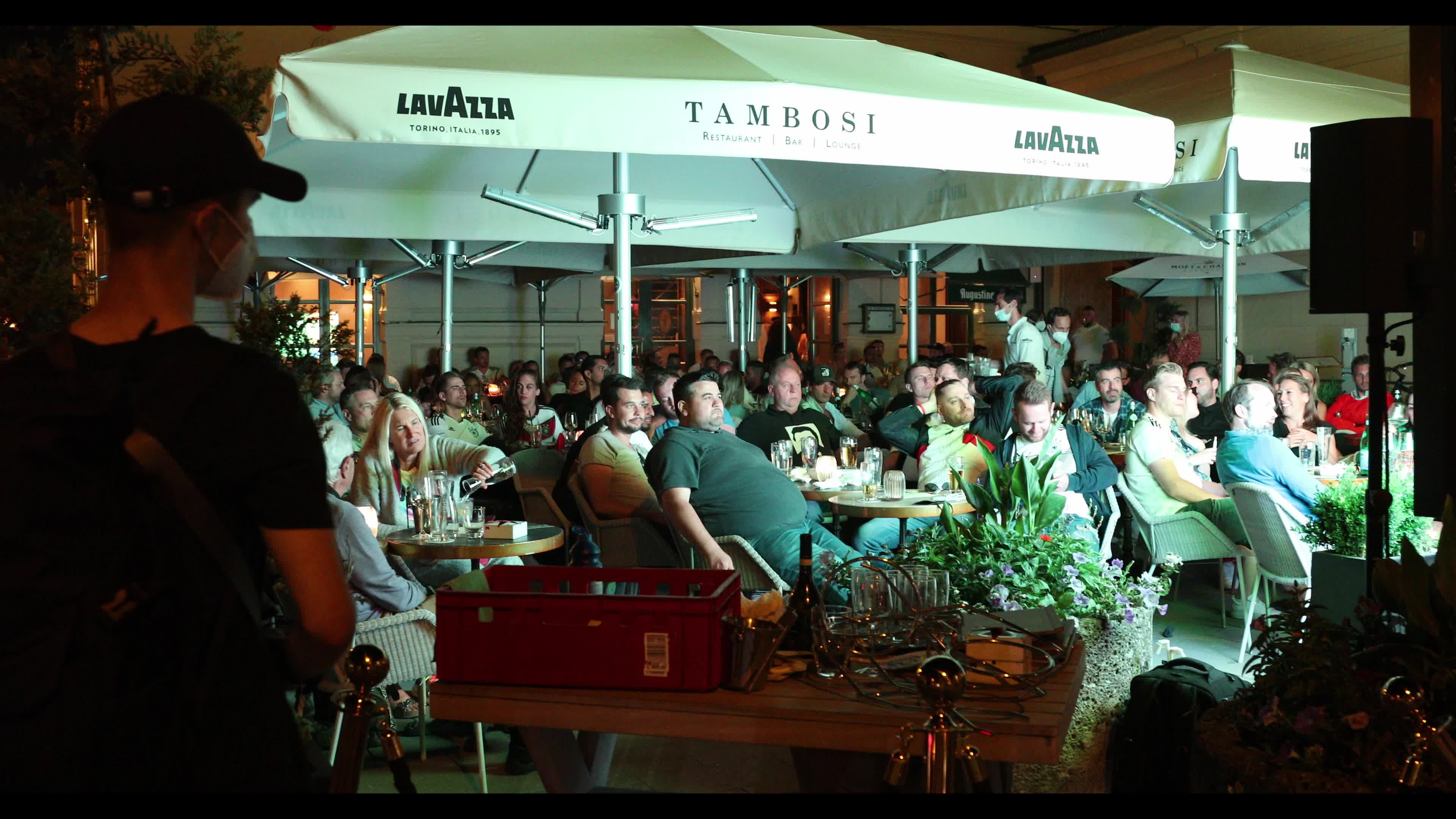 Football Fans watching the Euro 2020 match Germany – France in Munich