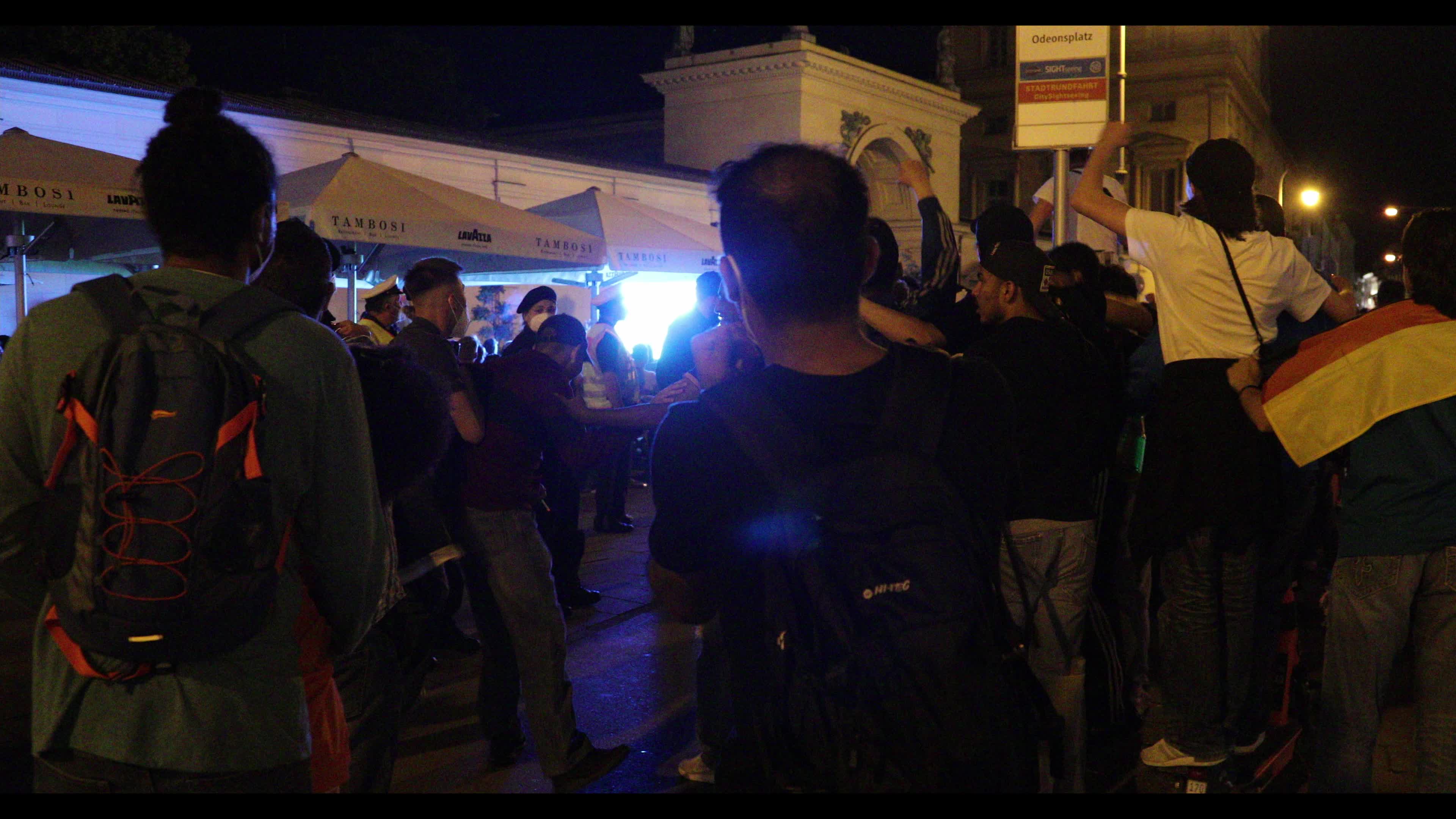 Football Fans watching the Euro 2020 match Germany – France in Munich