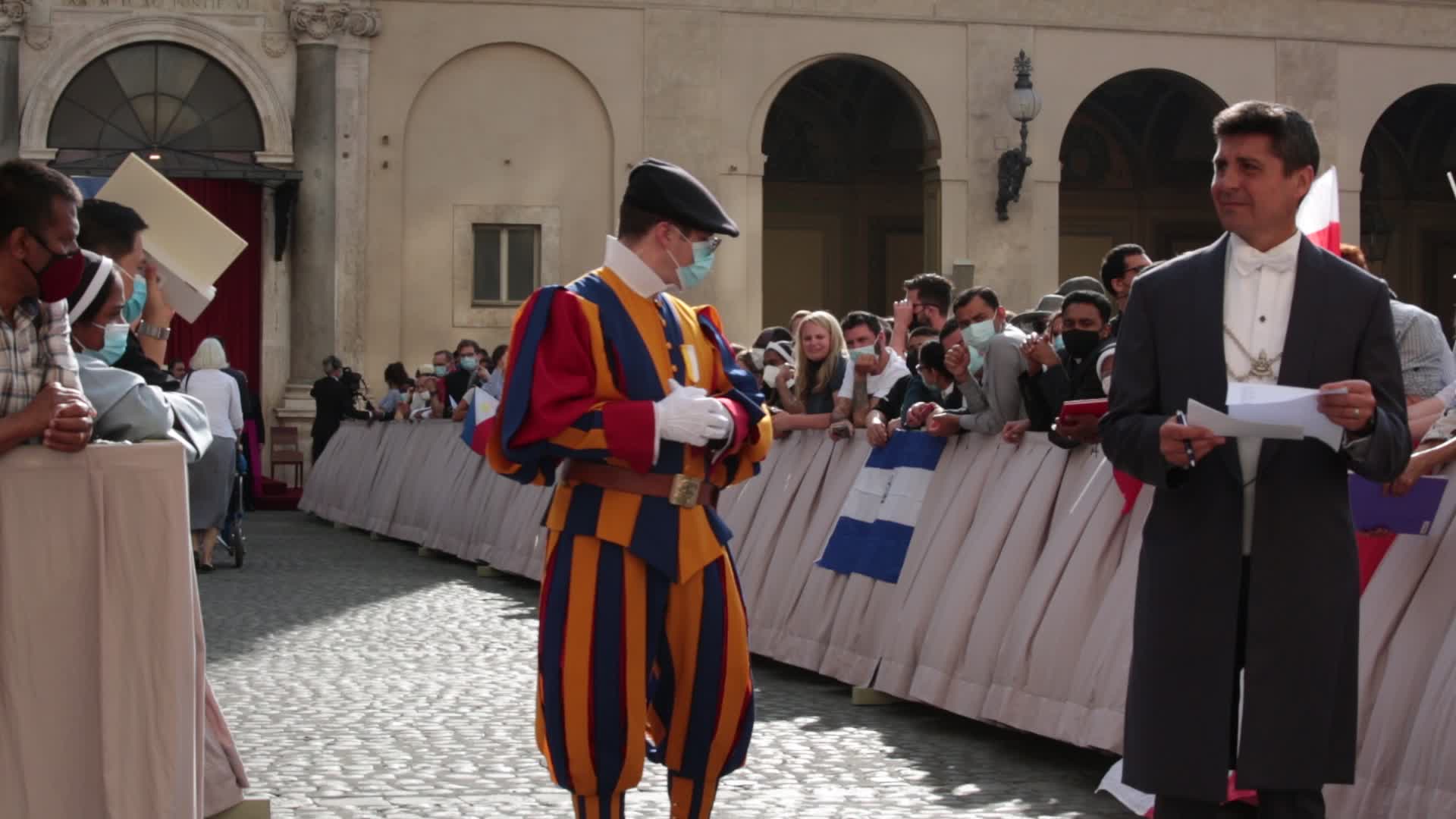 Pope Francis attends his weekly audience