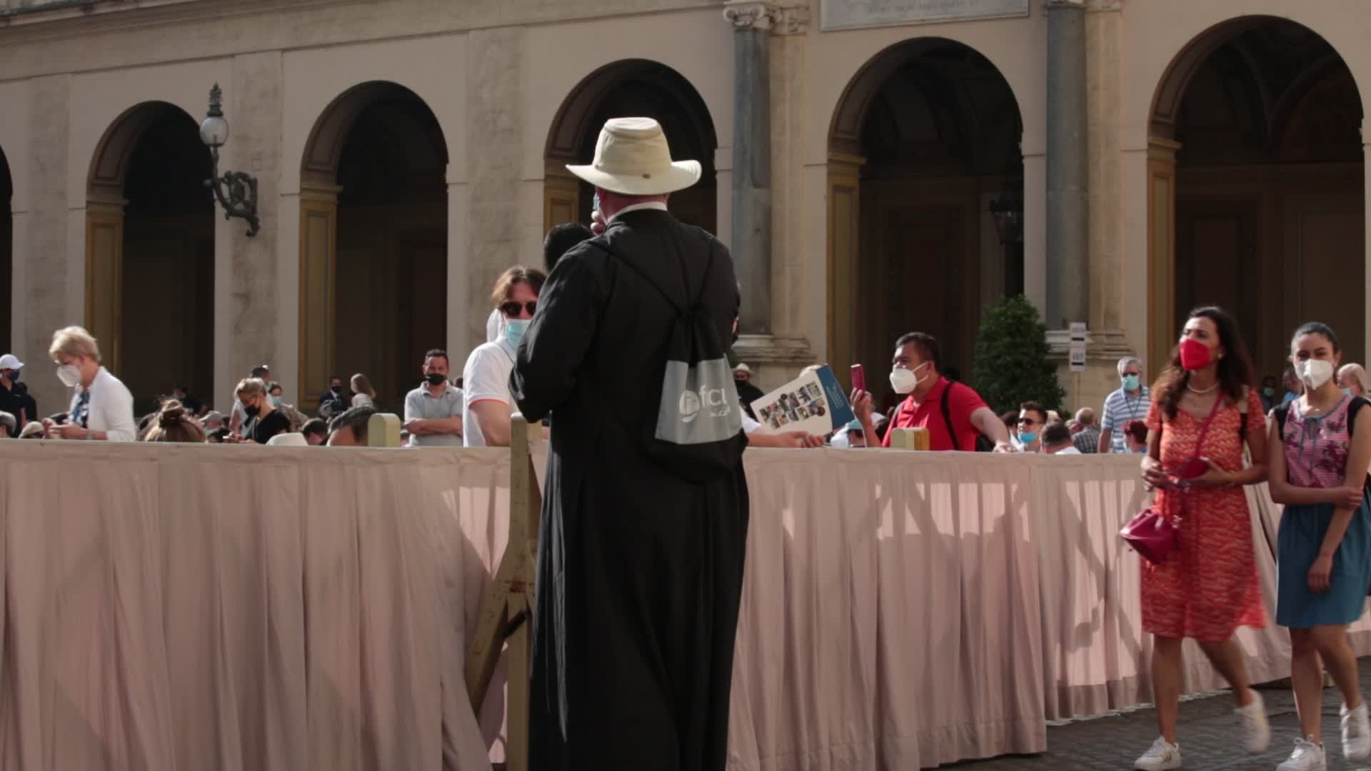 Pope Francis attends his weekly audience