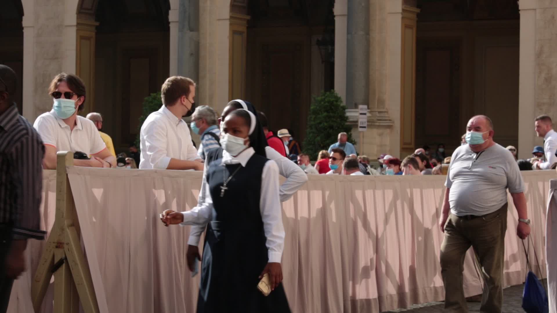 Pope Francis attends his weekly audience
