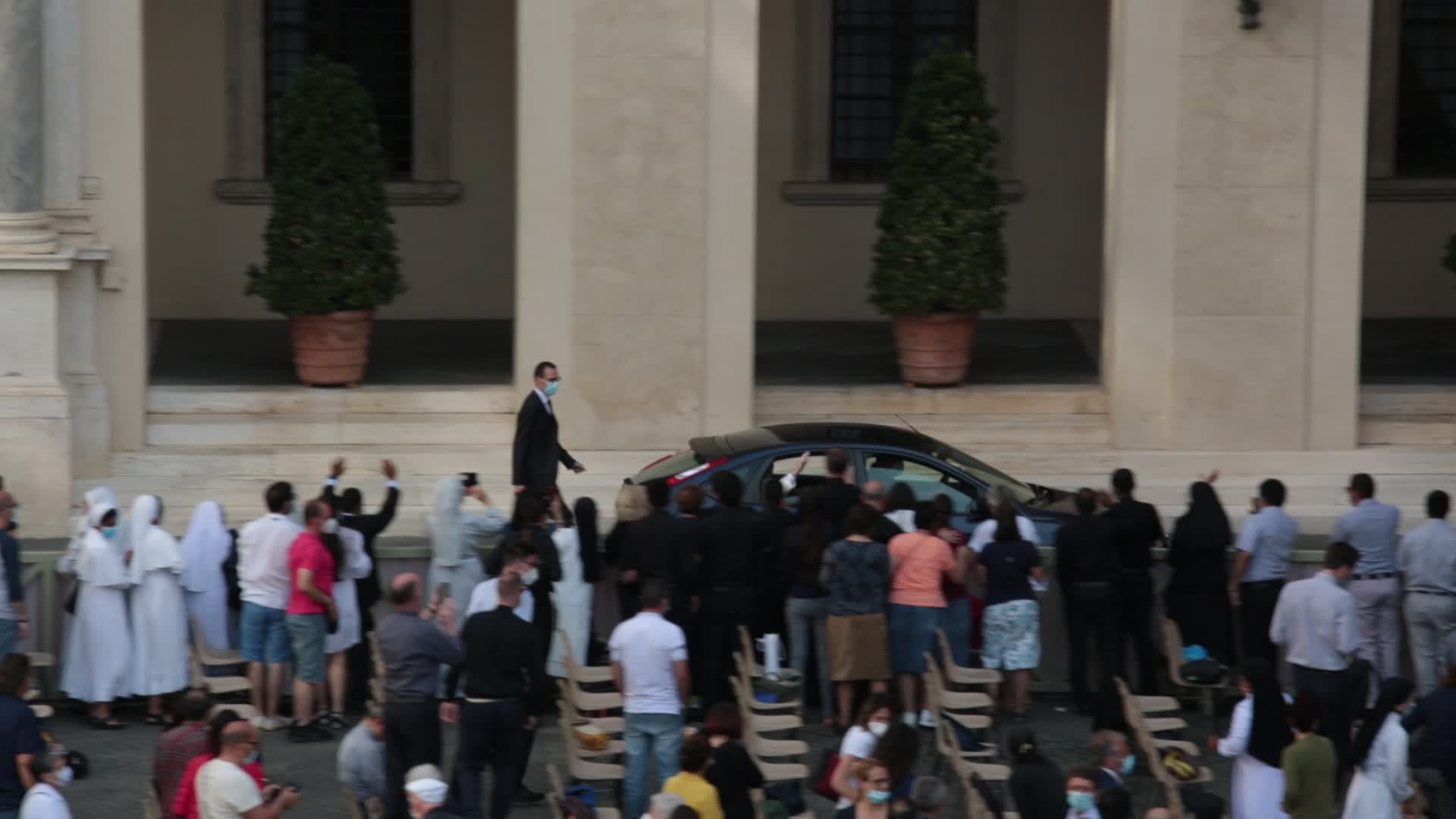 Pope Francis attends his weekly audience