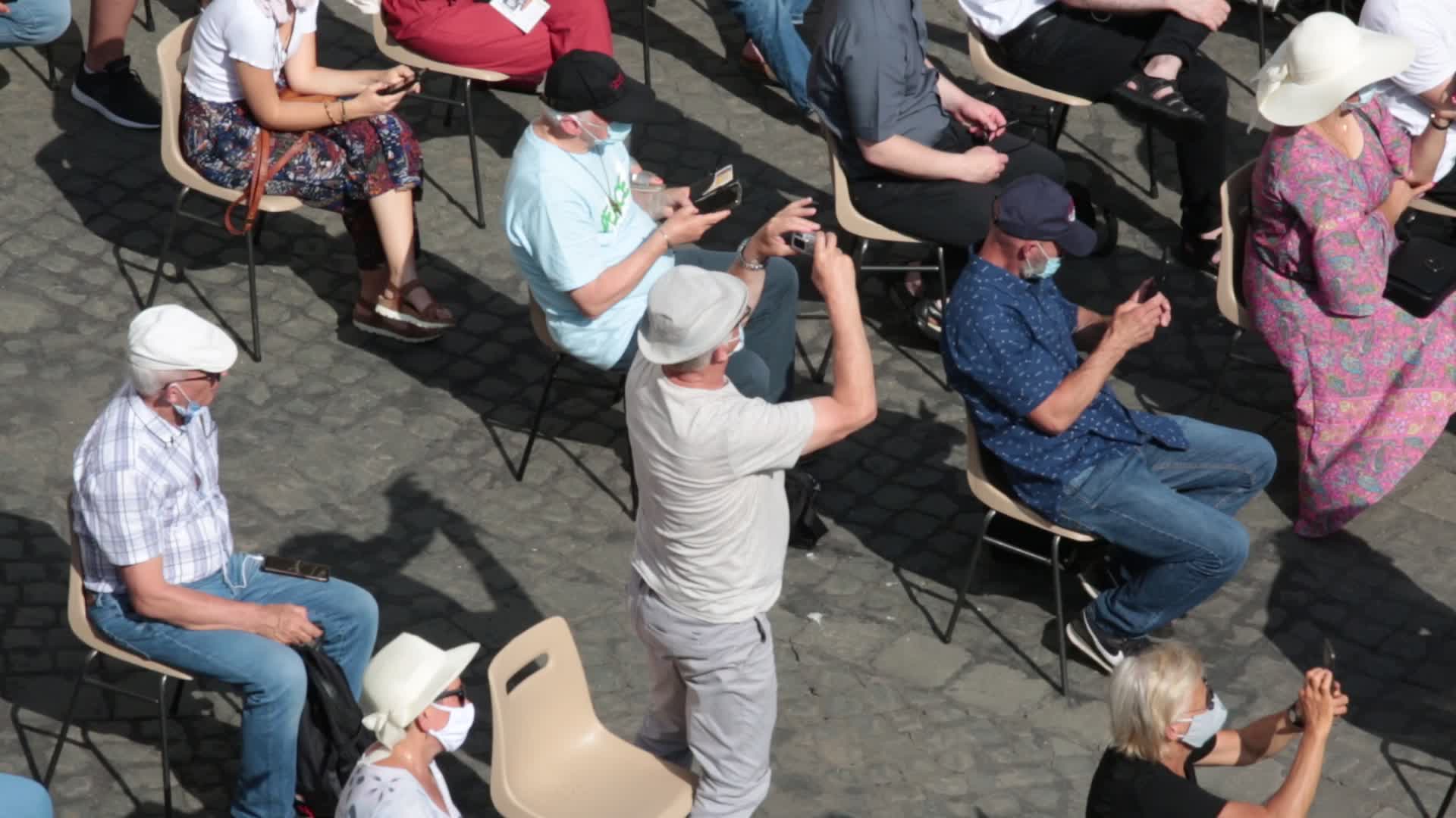 Pope Francis attends his weekly audience