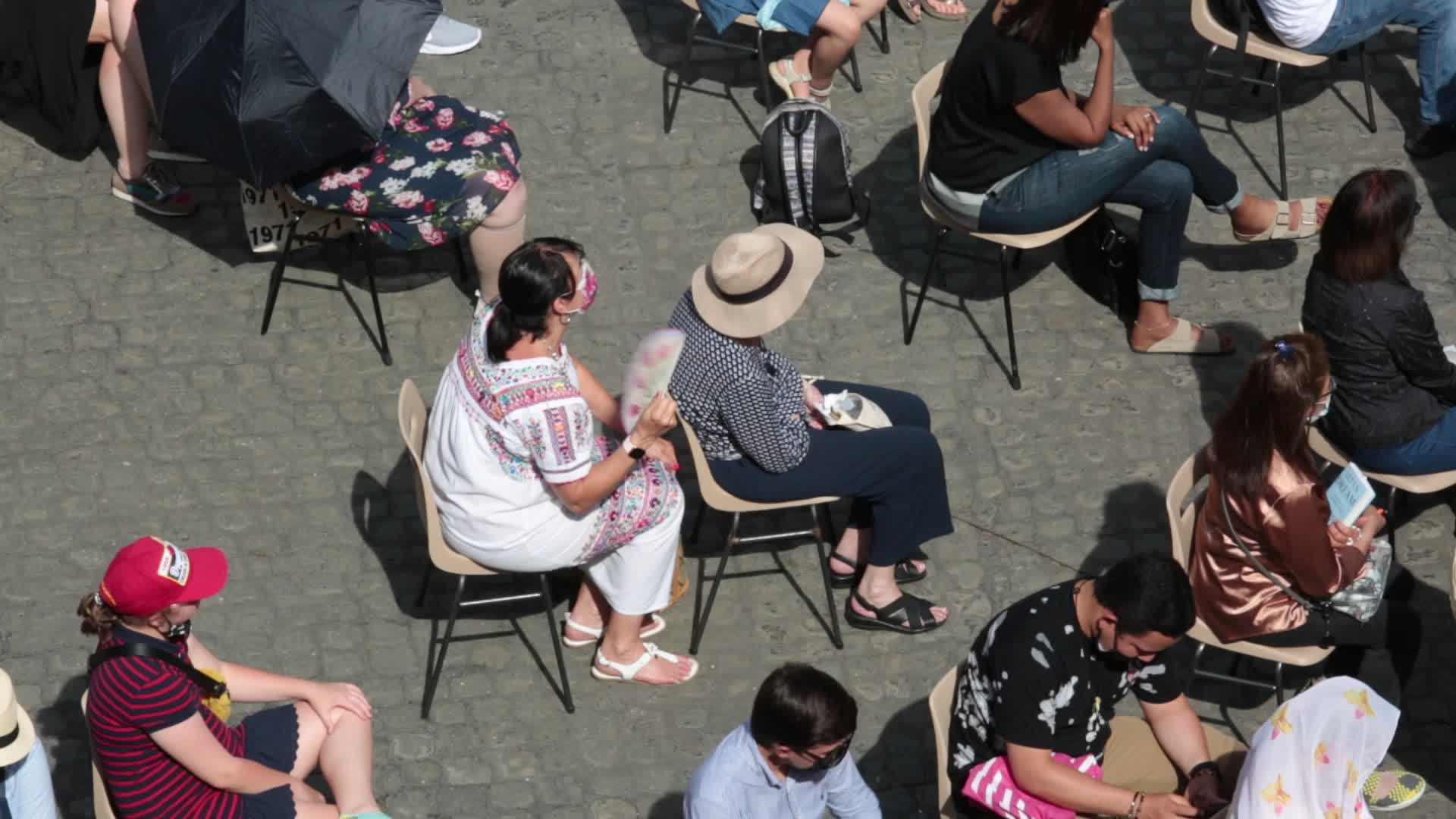 Pope Francis attends his weekly audience