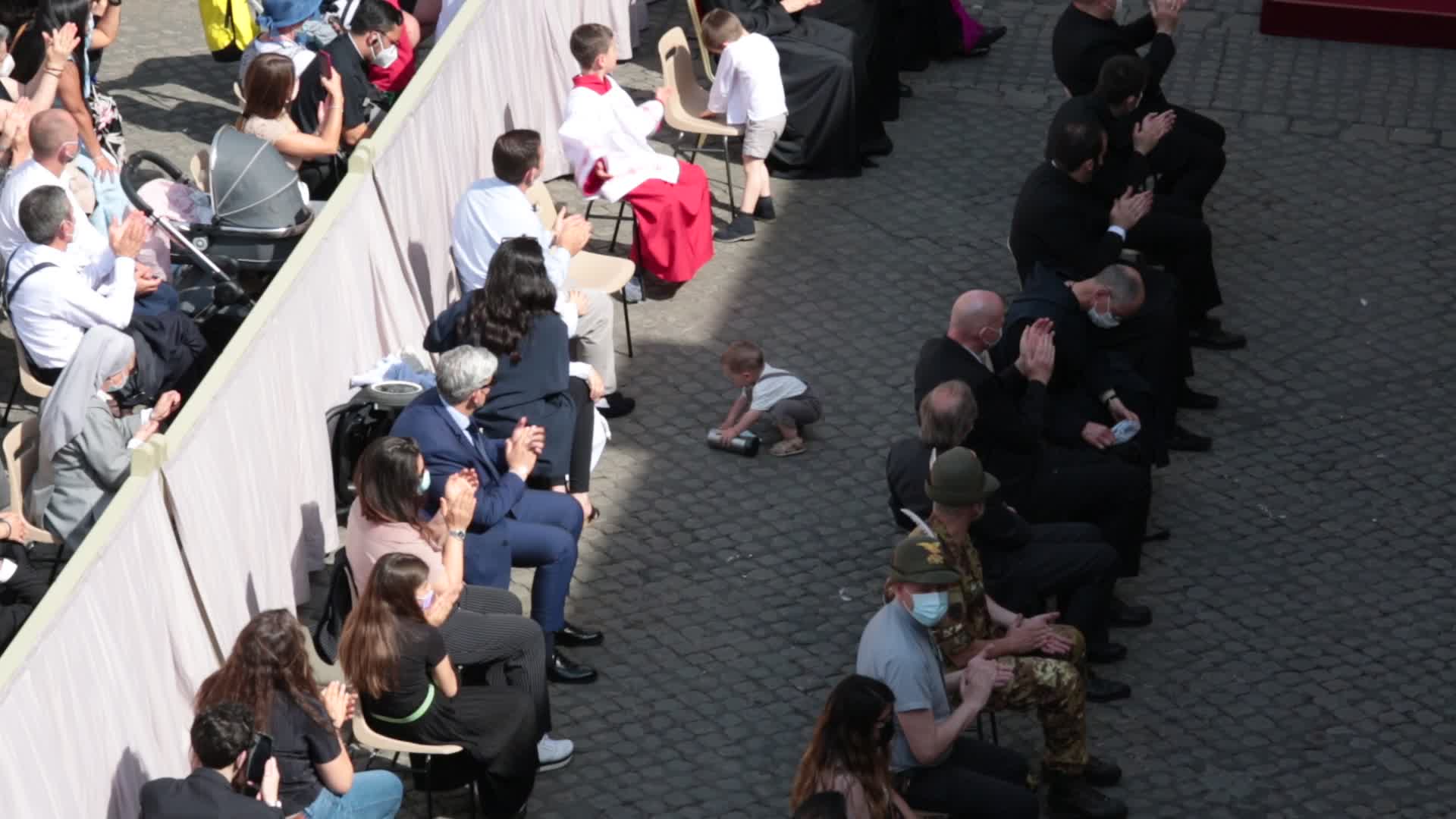 Pope Francis attends his weekly audience