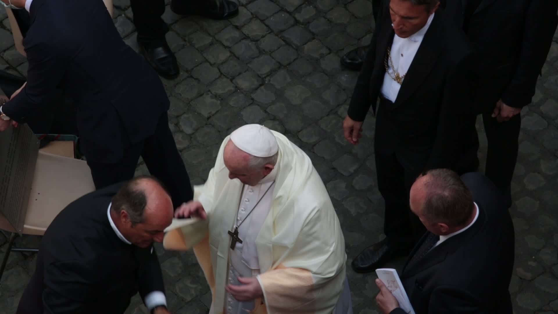 Pope Francis attends his weekly audience
