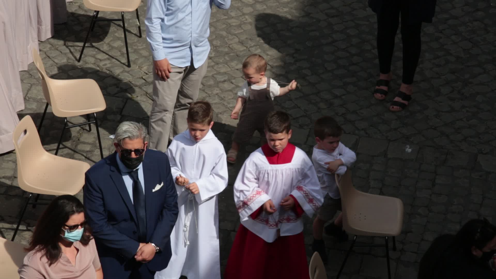 Pope Francis attends his weekly audience