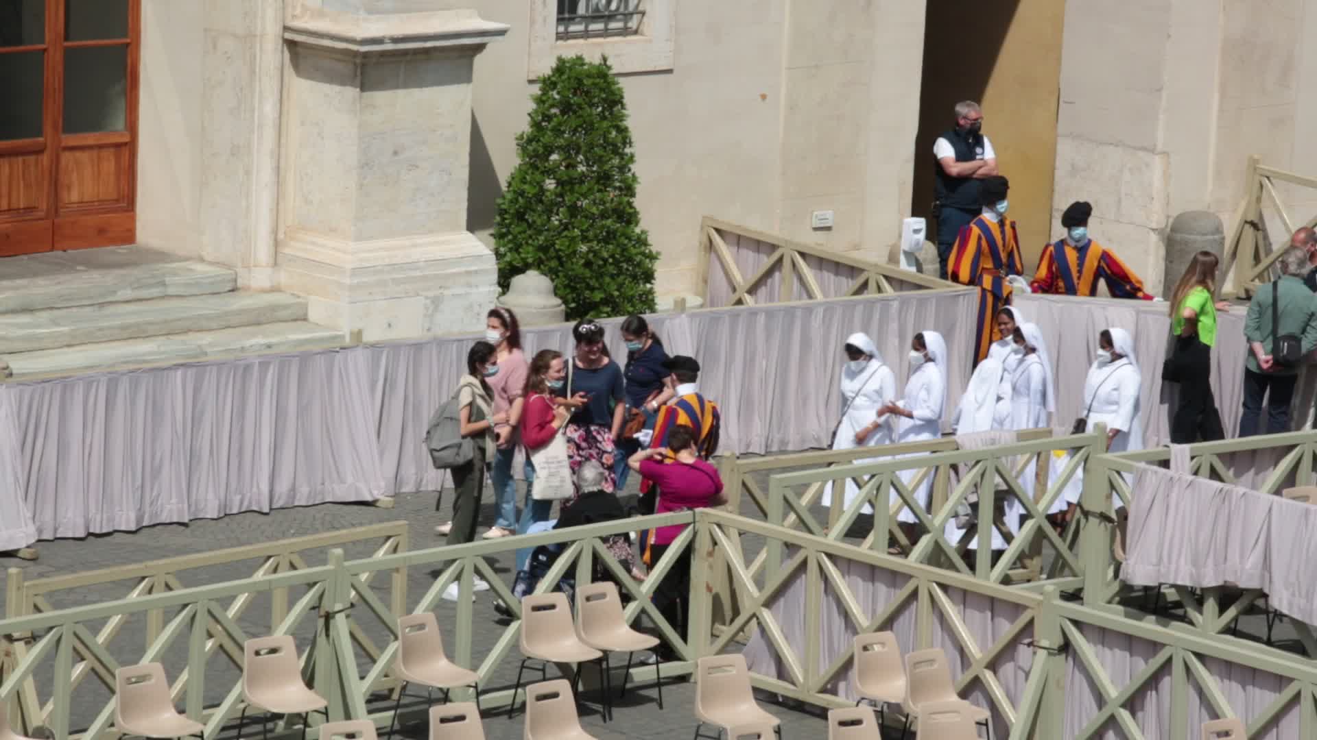 Pope Francis attends his weekly audience