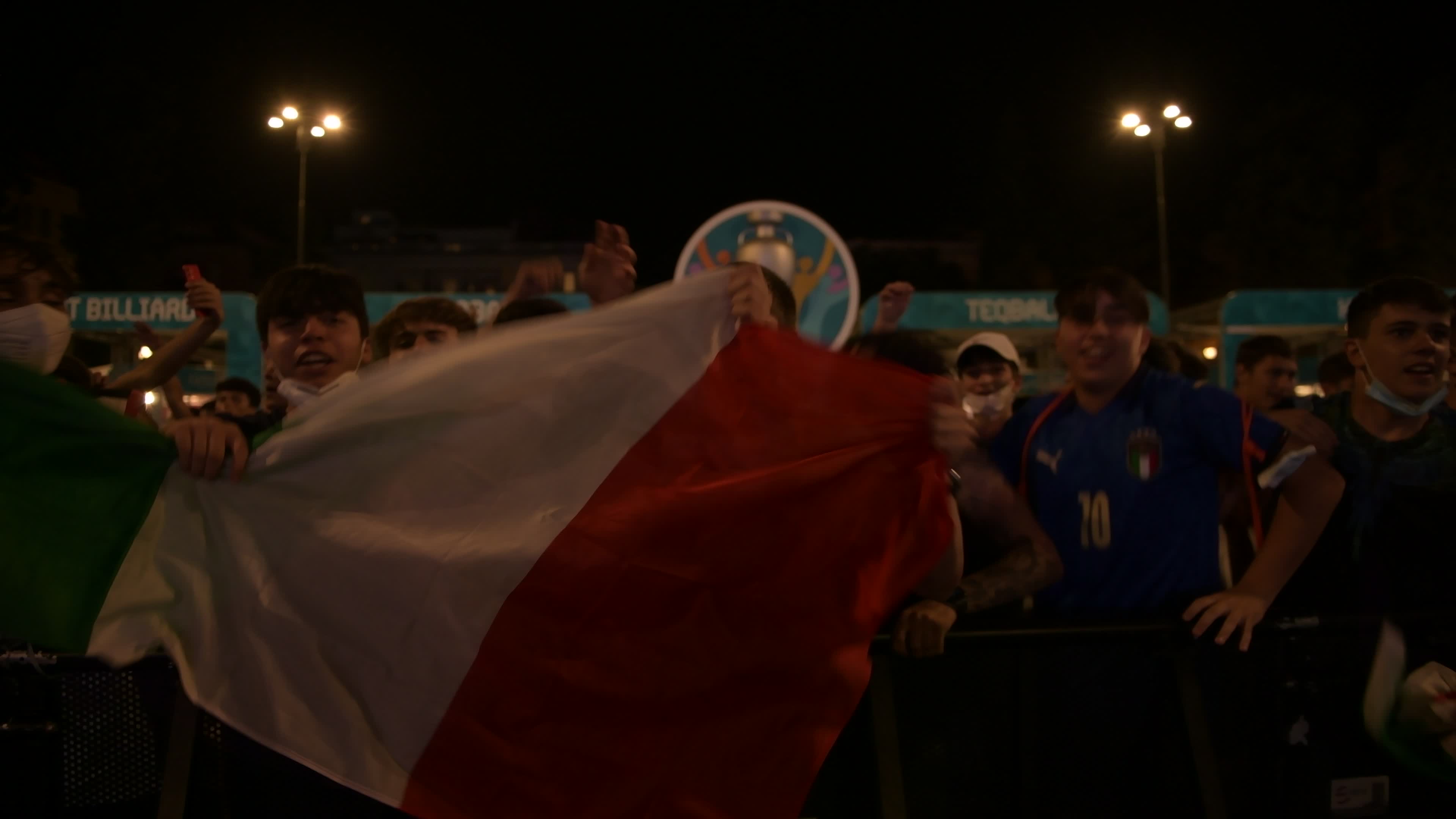Euro 2020: Uefa Festival Rome and fans in Piazza del Popolo