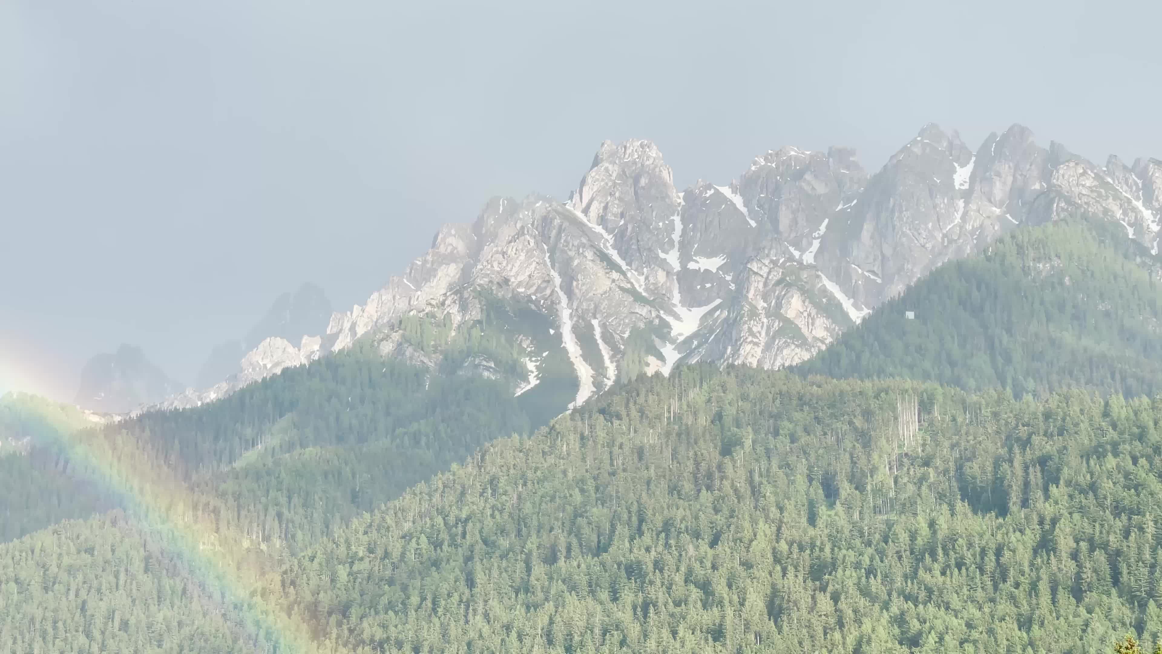 Rainbow over the Italian alps