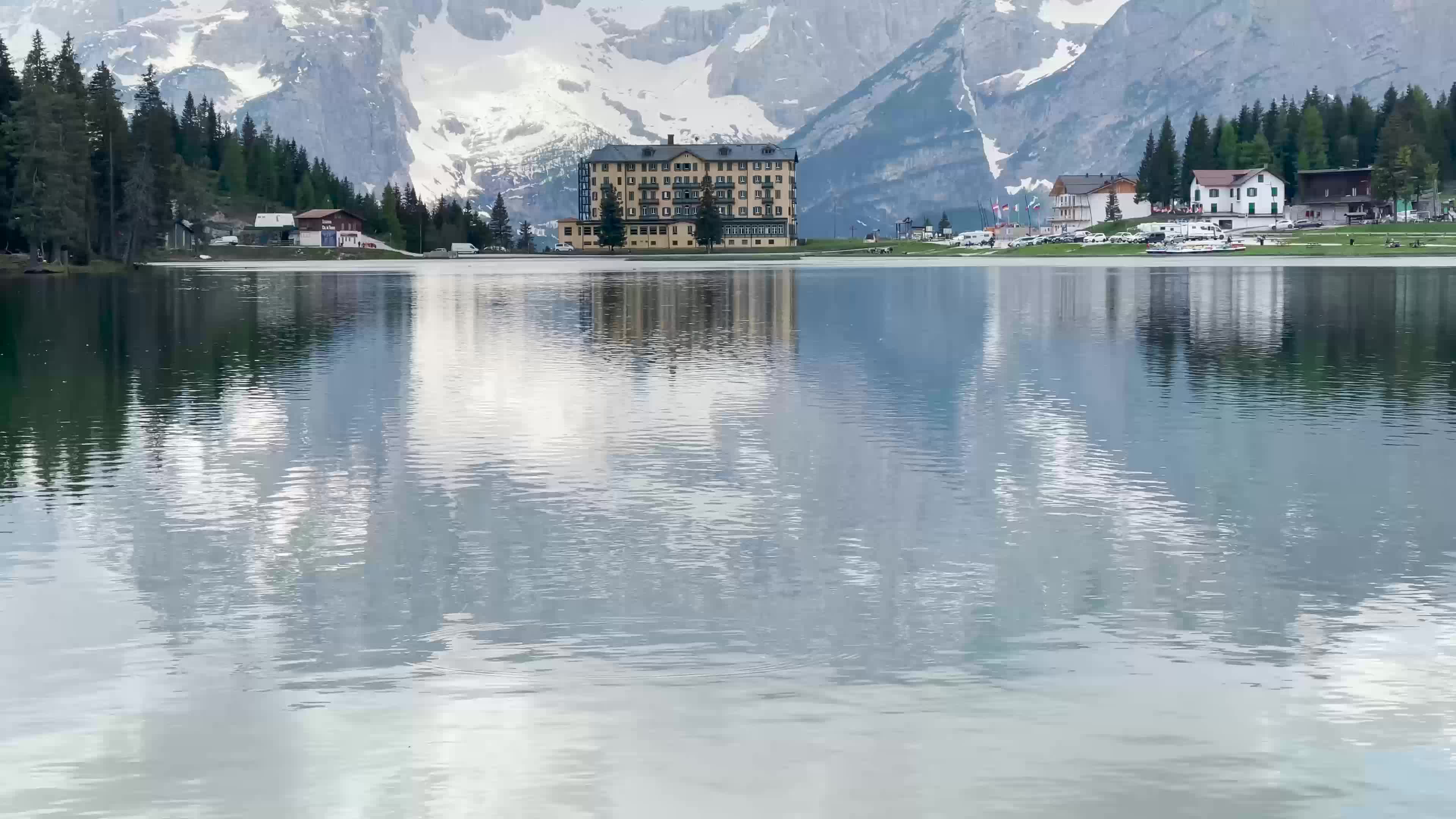 Cloudy day in Misurina, Italy