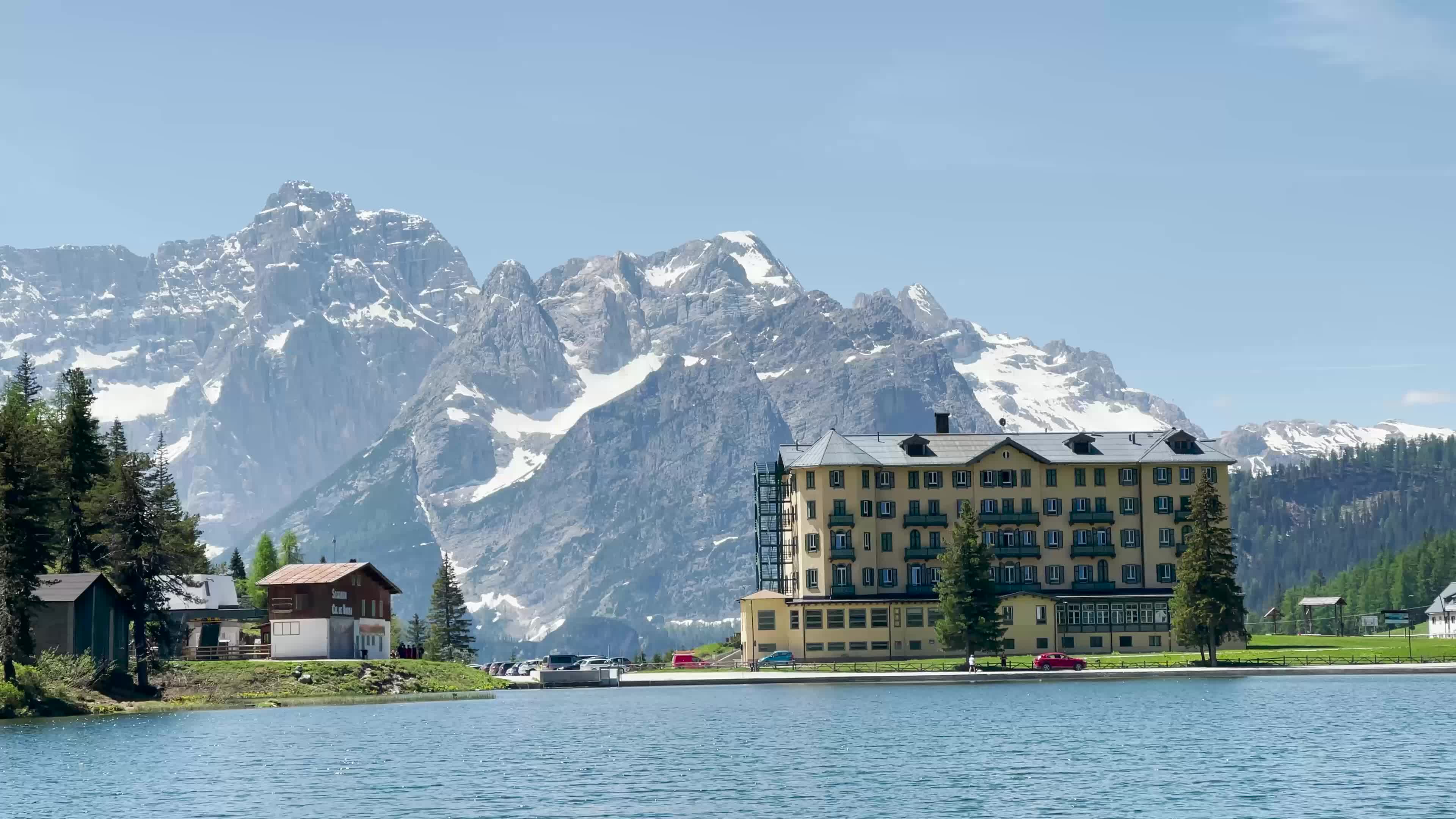 Tourists in Misurina, Italy amid the Covid-19 pandemic