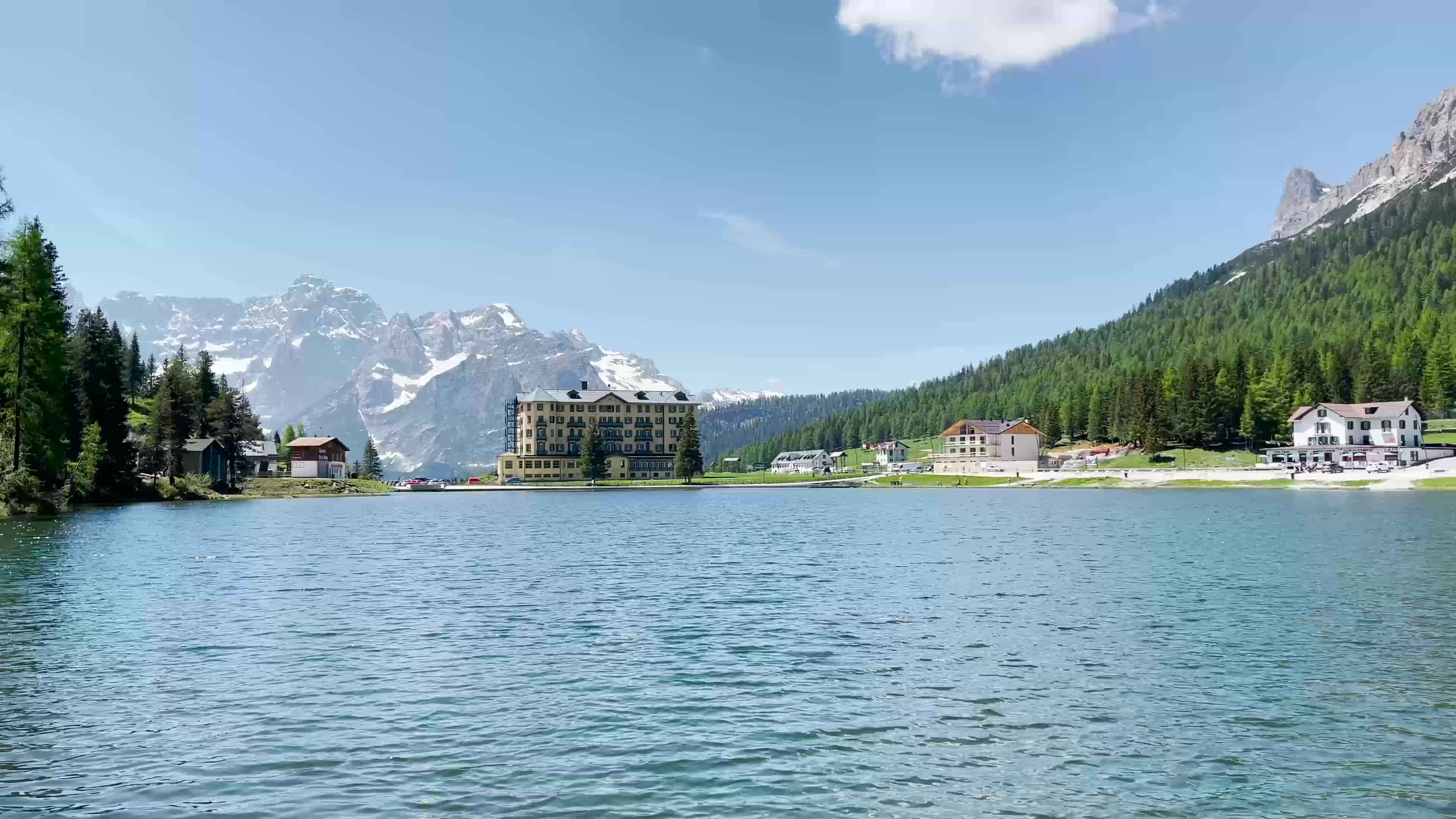 Tourists in Misurina, Italy amid the Covid-19 pandemic
