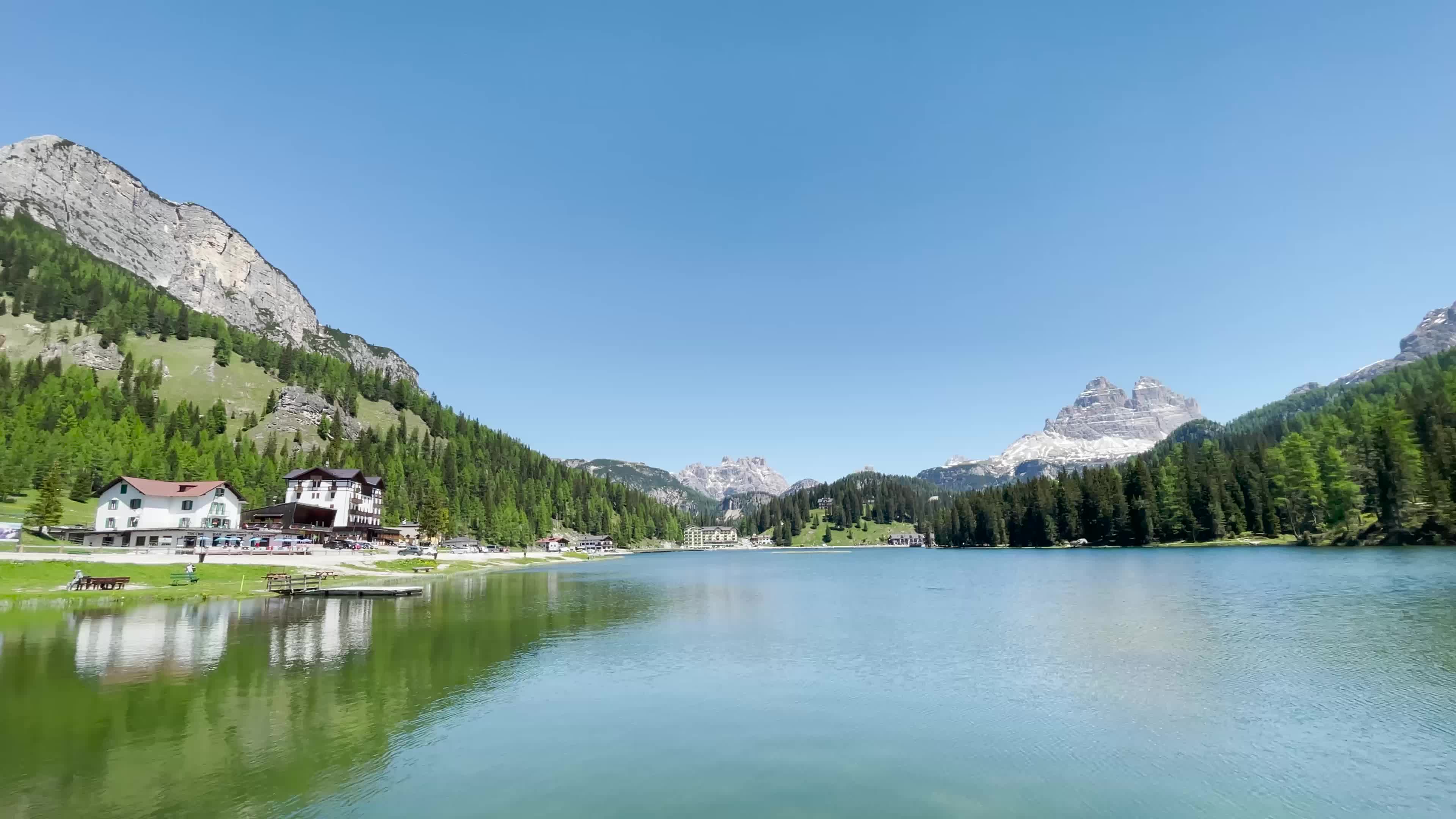 Tourists in Misurina, Italy amid the Covid-19 pandemic