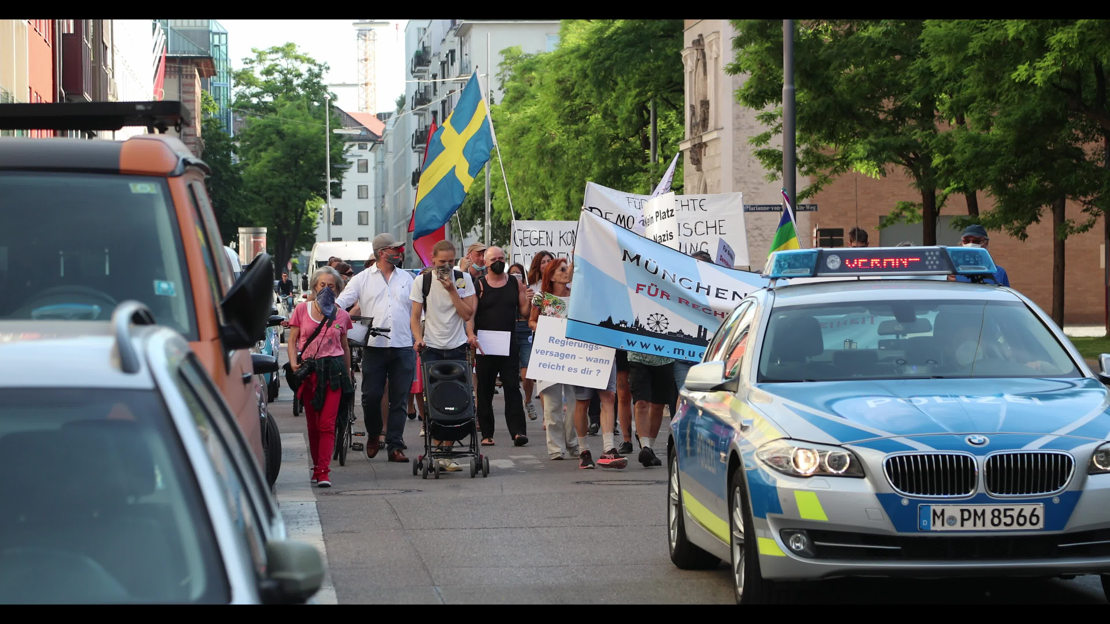 Querdenken group protests against the Covid measures in Munich