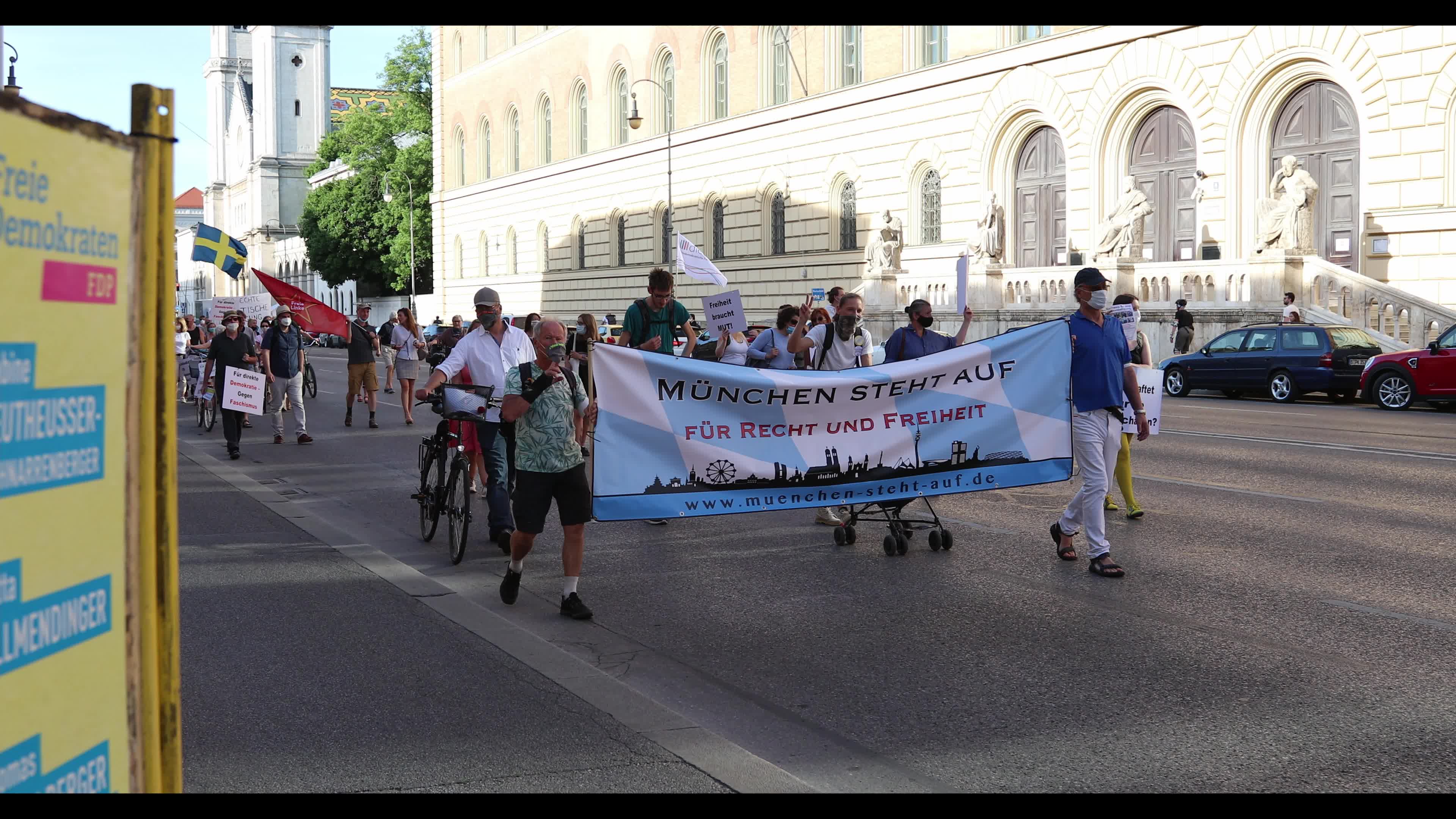 Querdenken group protests against the Covid measures in Munich