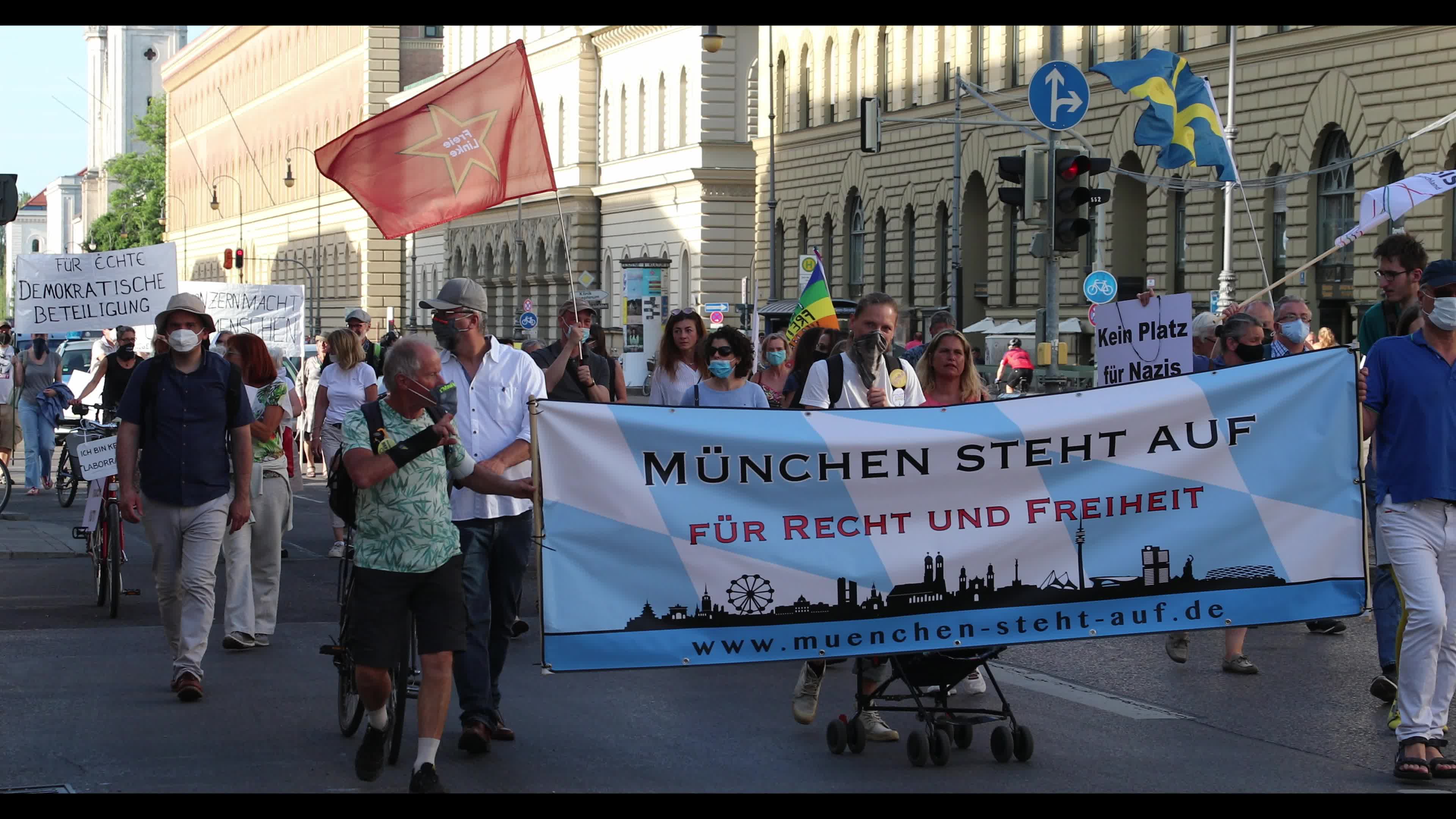 Querdenken group protests against the Covid measures in Munich