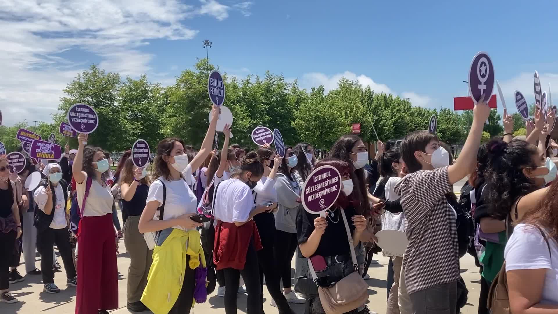 Women Protest For Istanbul Convention in Turkey