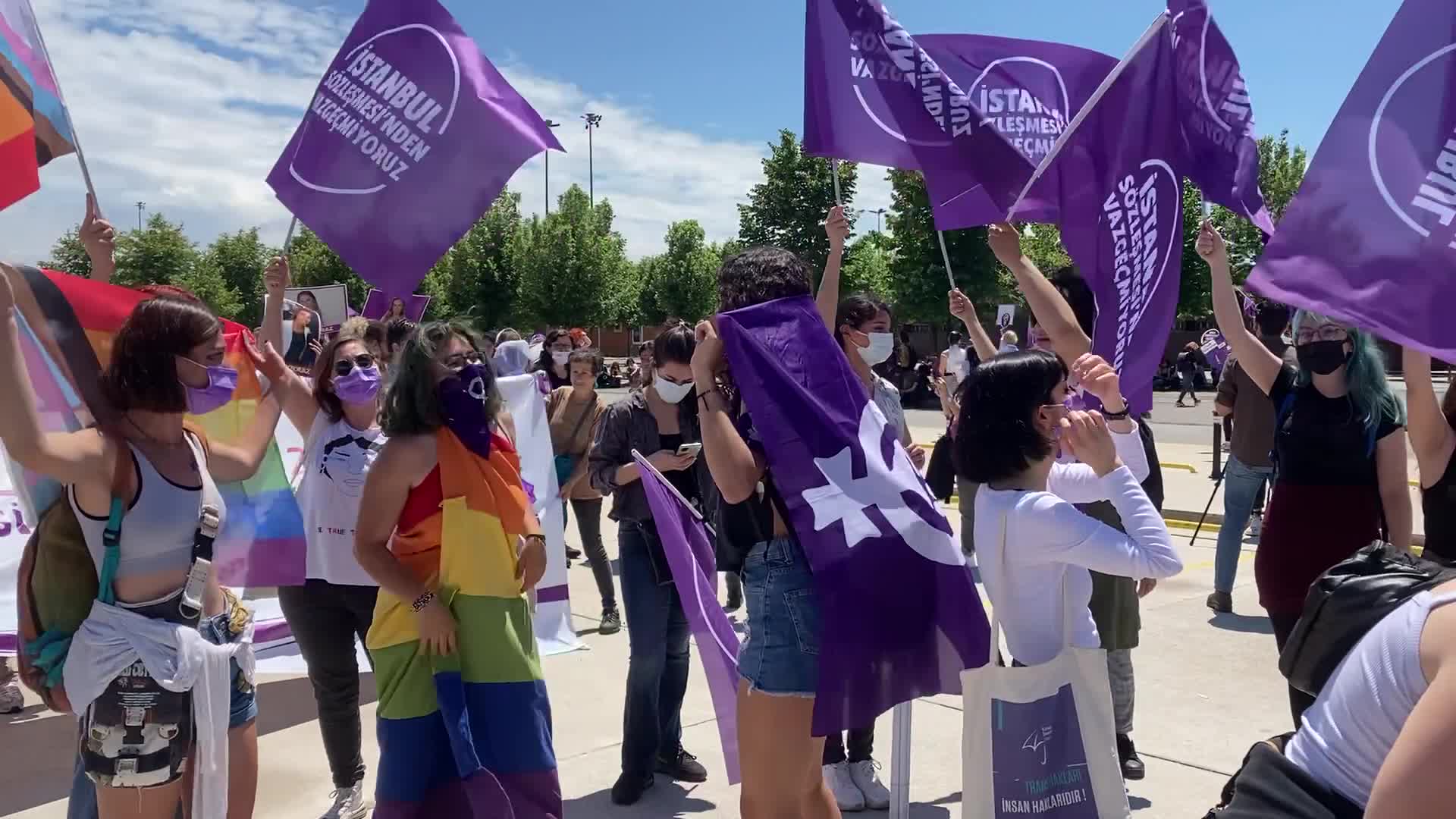 Women Protest For Istanbul Convention in Turkey
