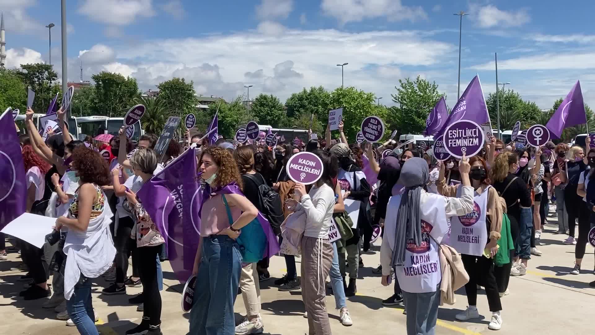 Women Protest For Istanbul Convention in Turkey