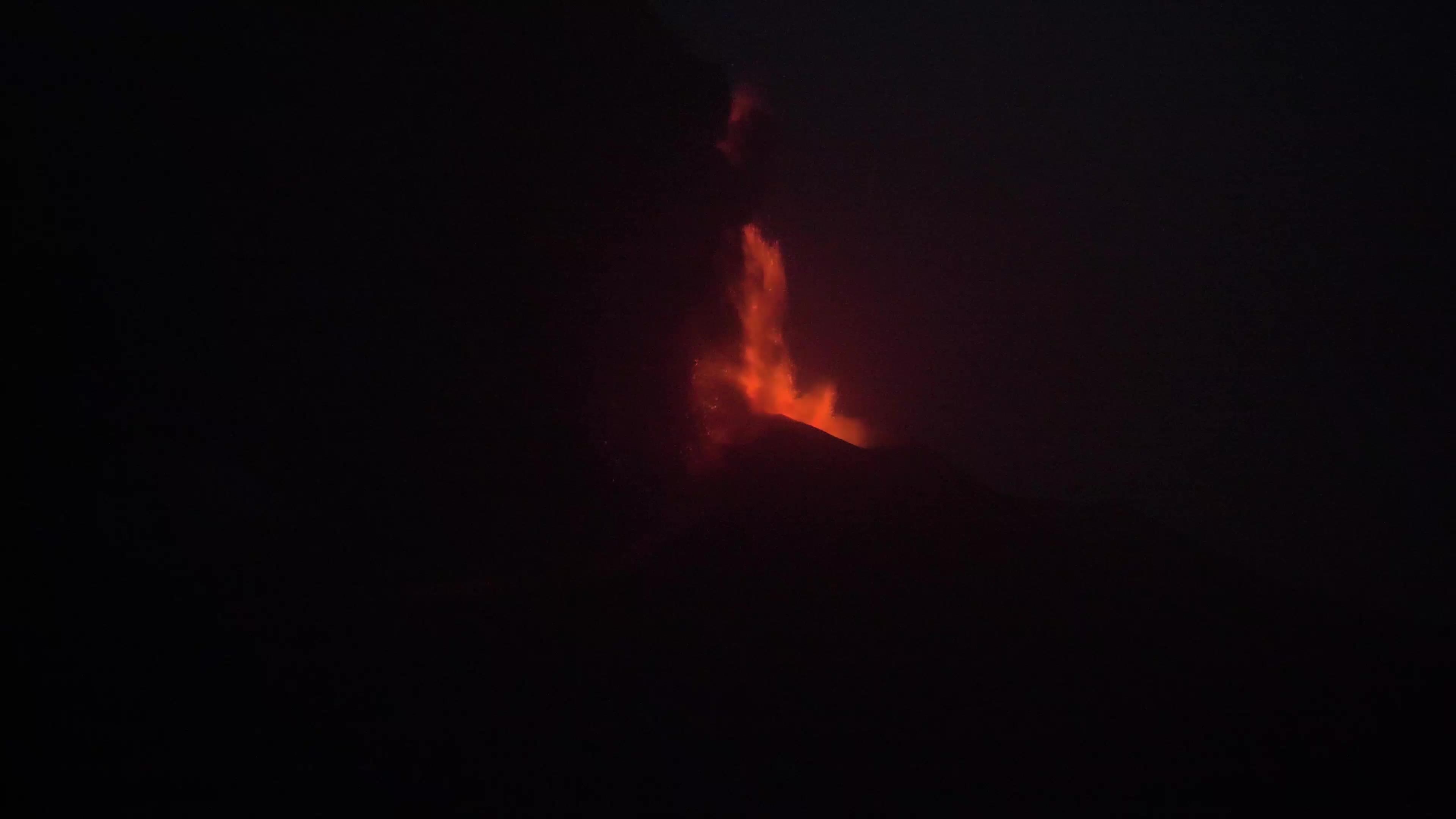 Italy's Mount Etna shoots lava in a night eruption