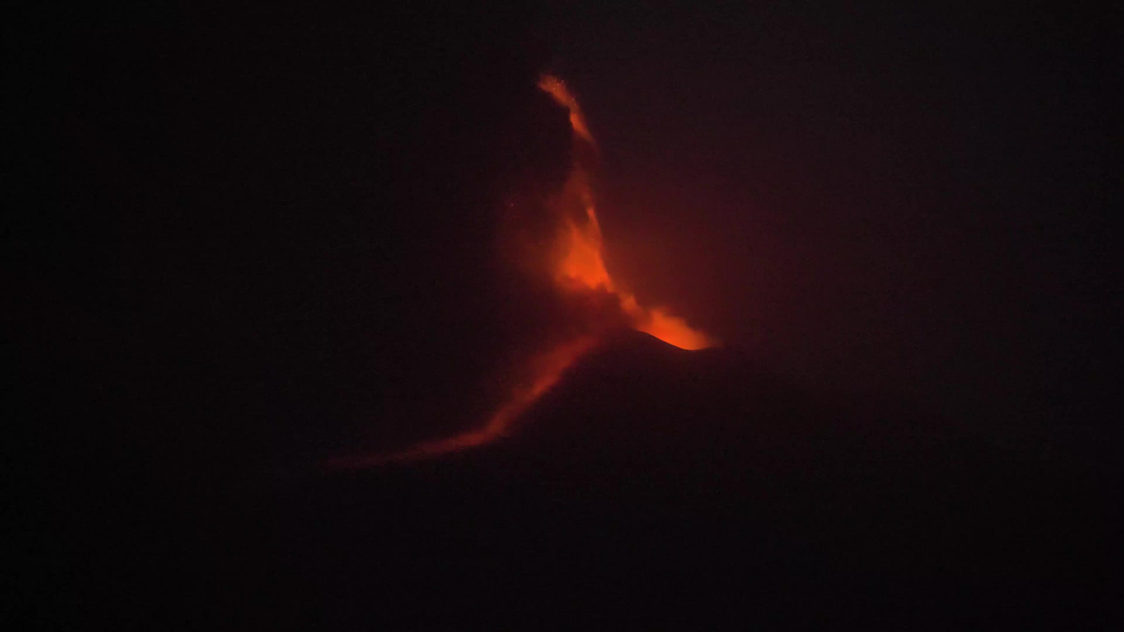 Italy's Mount Etna shoots lava in a night eruption