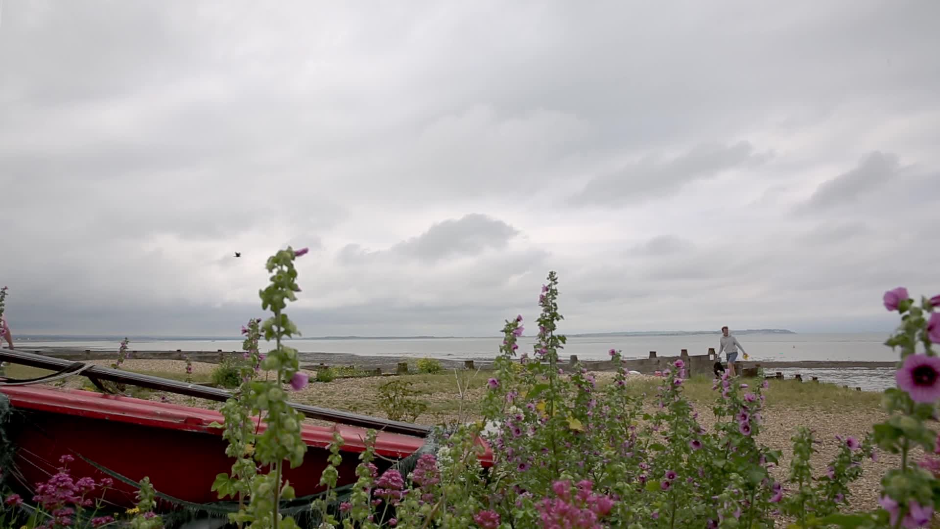 Poor weather in costal area in United Kingdom
