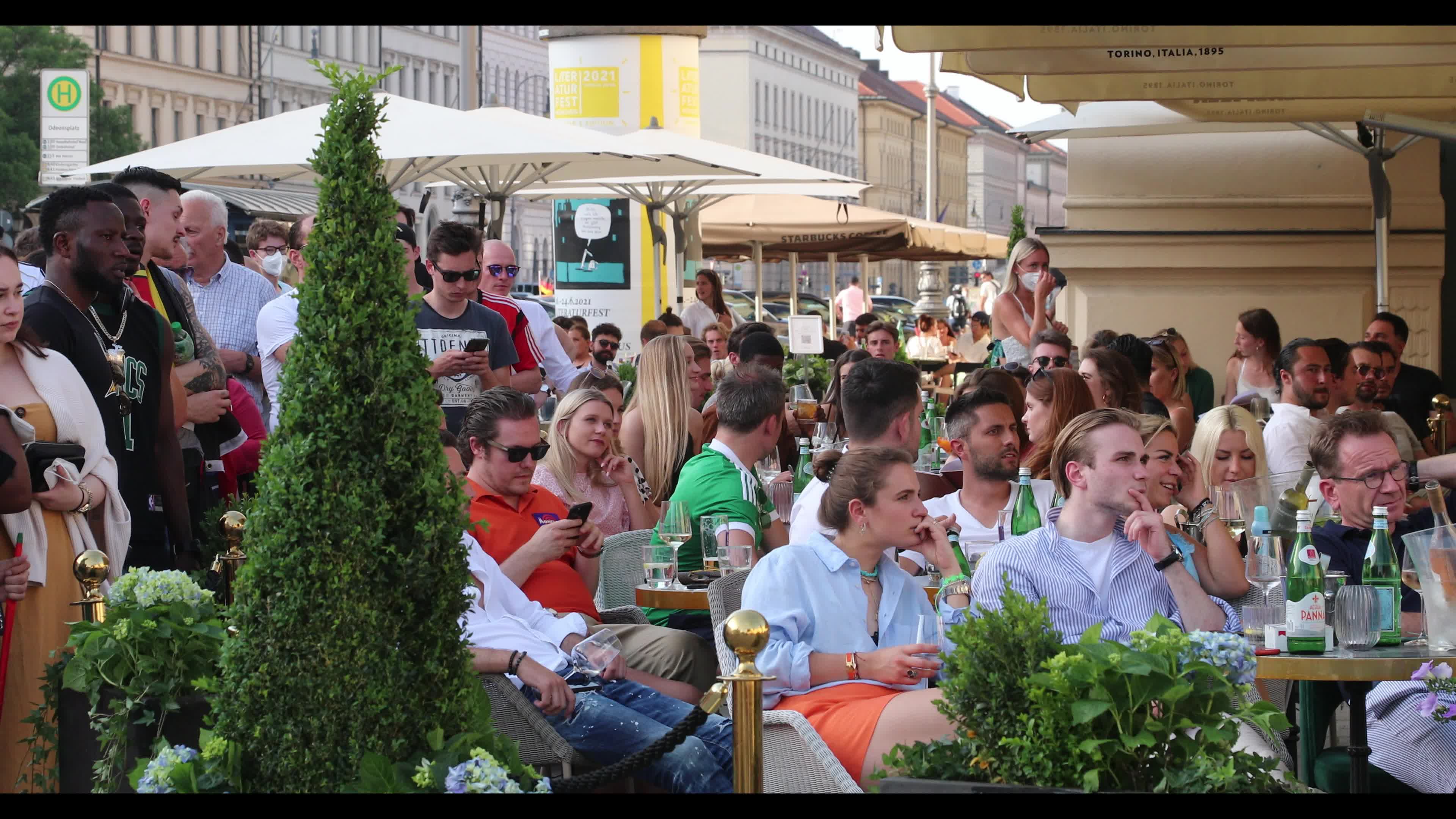 Football fans watch Euro 2020 match Germany – Portugal in Munich