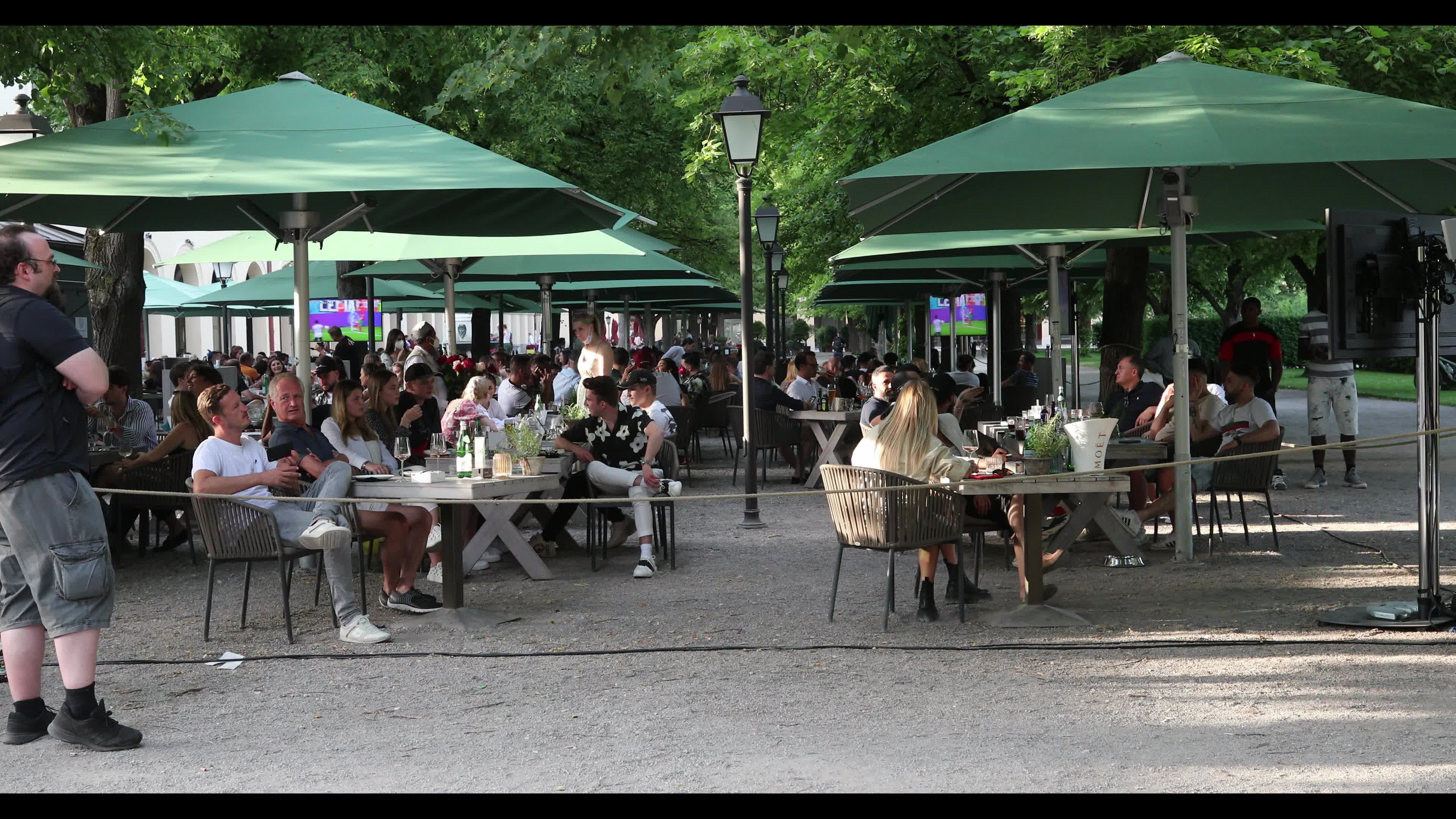Football fans watch Euro 2020 match Germany – Portugal in Munich