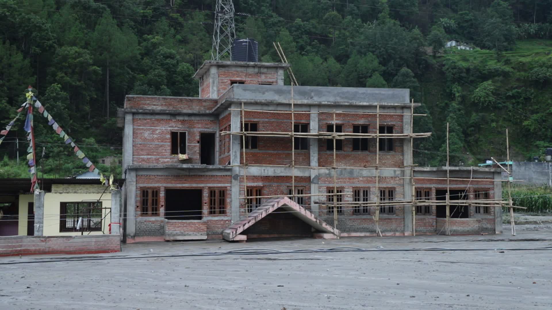 Aftermath from Melamchi river flood in Sindhupalchowk Nepal