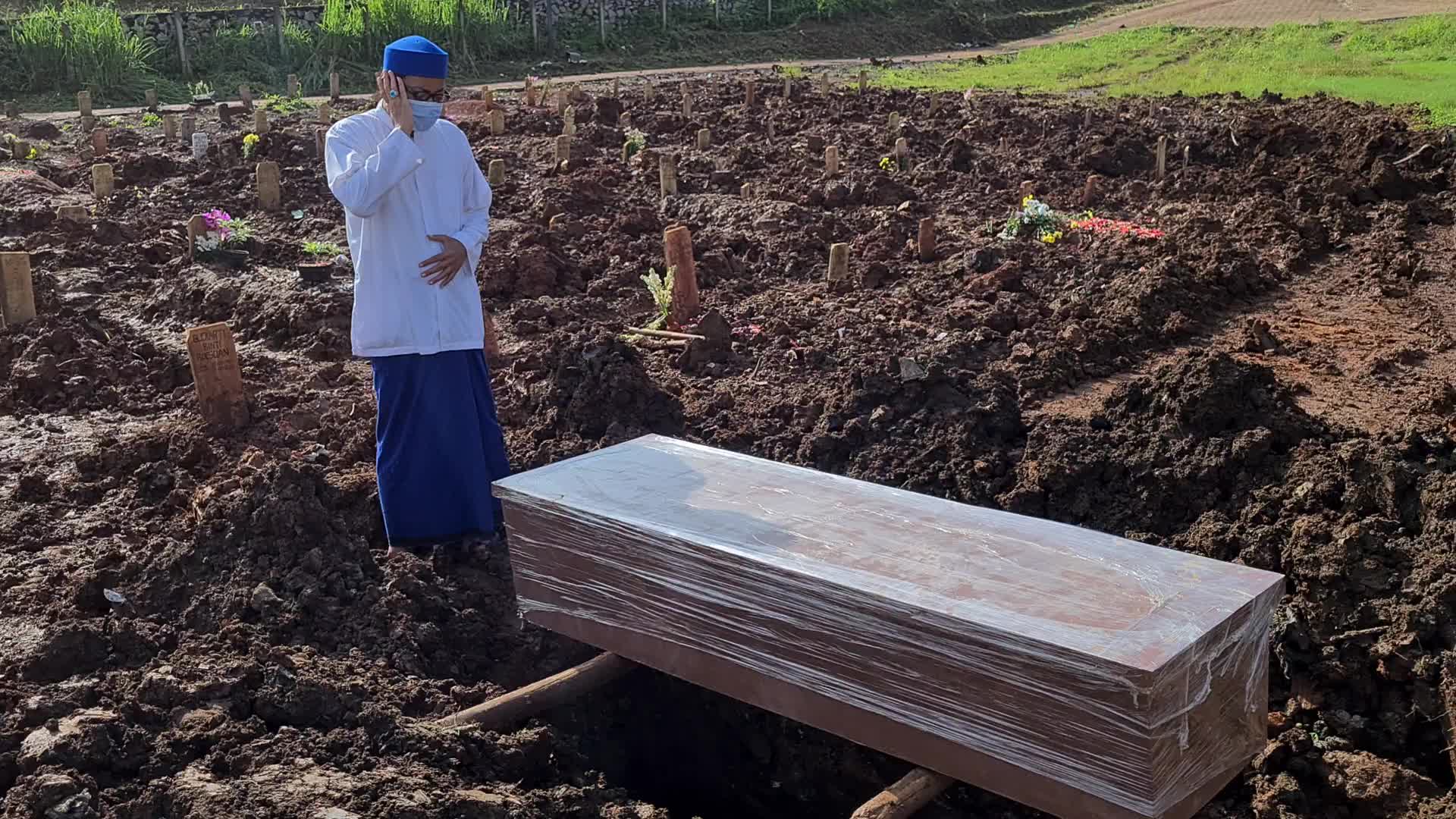 Funeral for Covid-19 victims in Indonesia