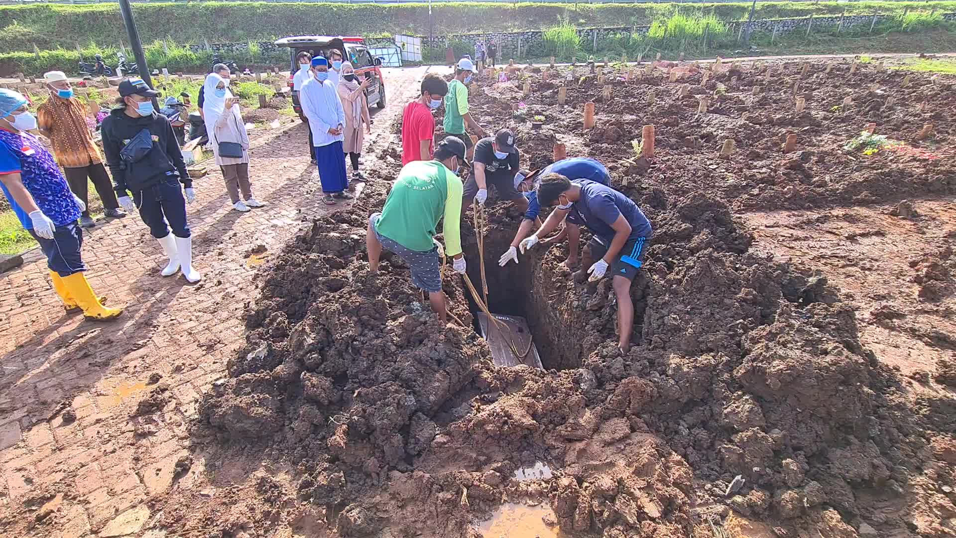 Funeral for Covid-19 victims in Indonesia
