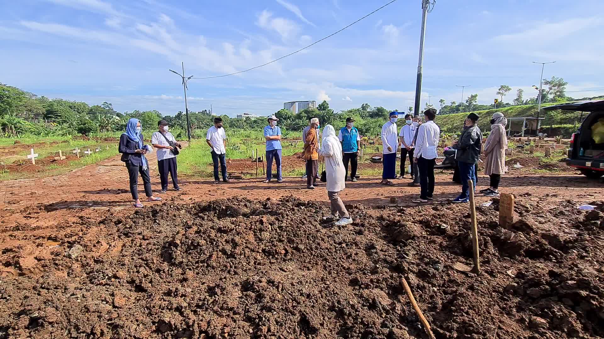 Funeral for Covid-19 victims in Indonesia